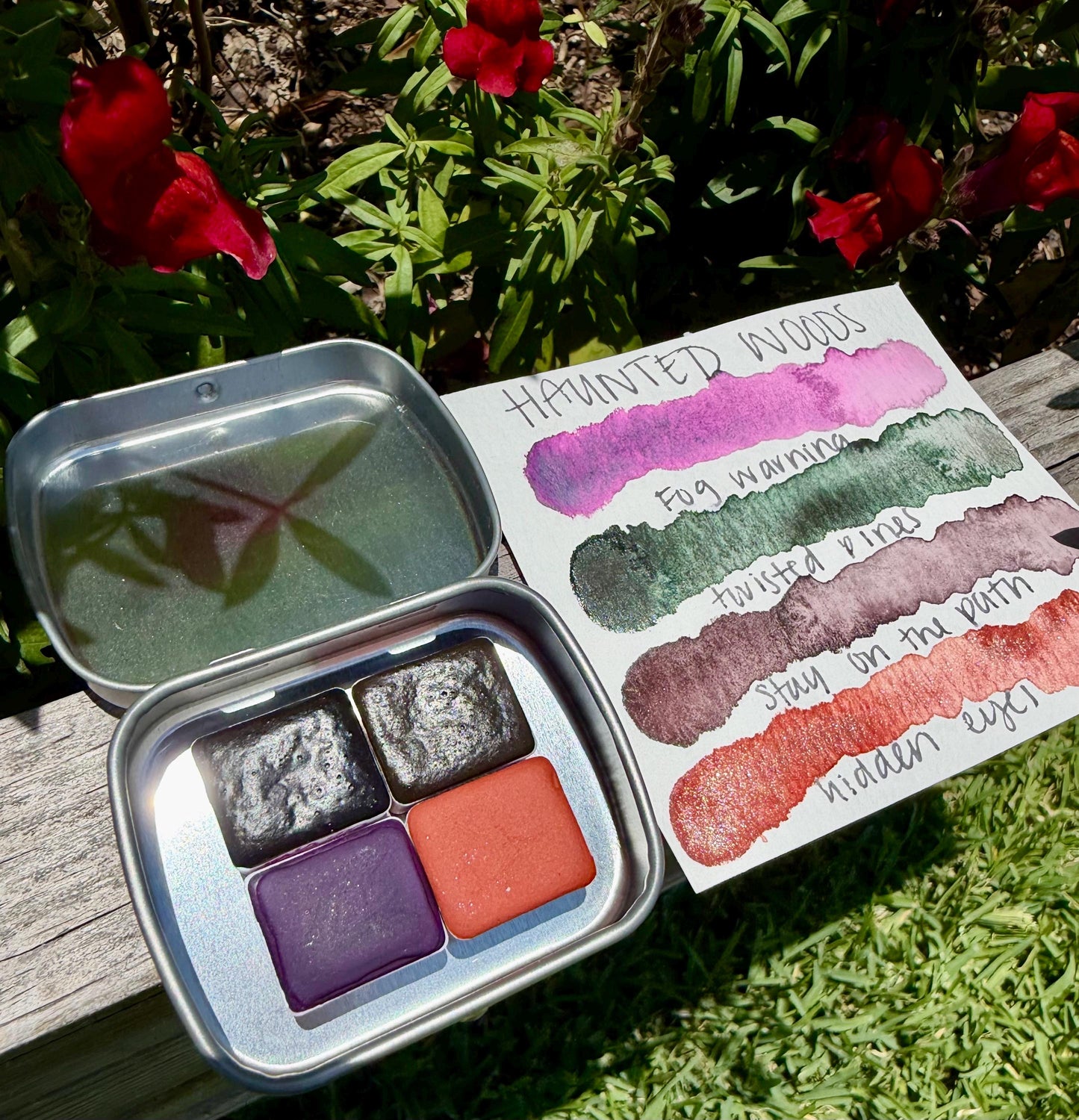 Haunted Woods Collection| Granulating Matte Watercolor Sets | Sets OR Singles Available | Handmade Paints