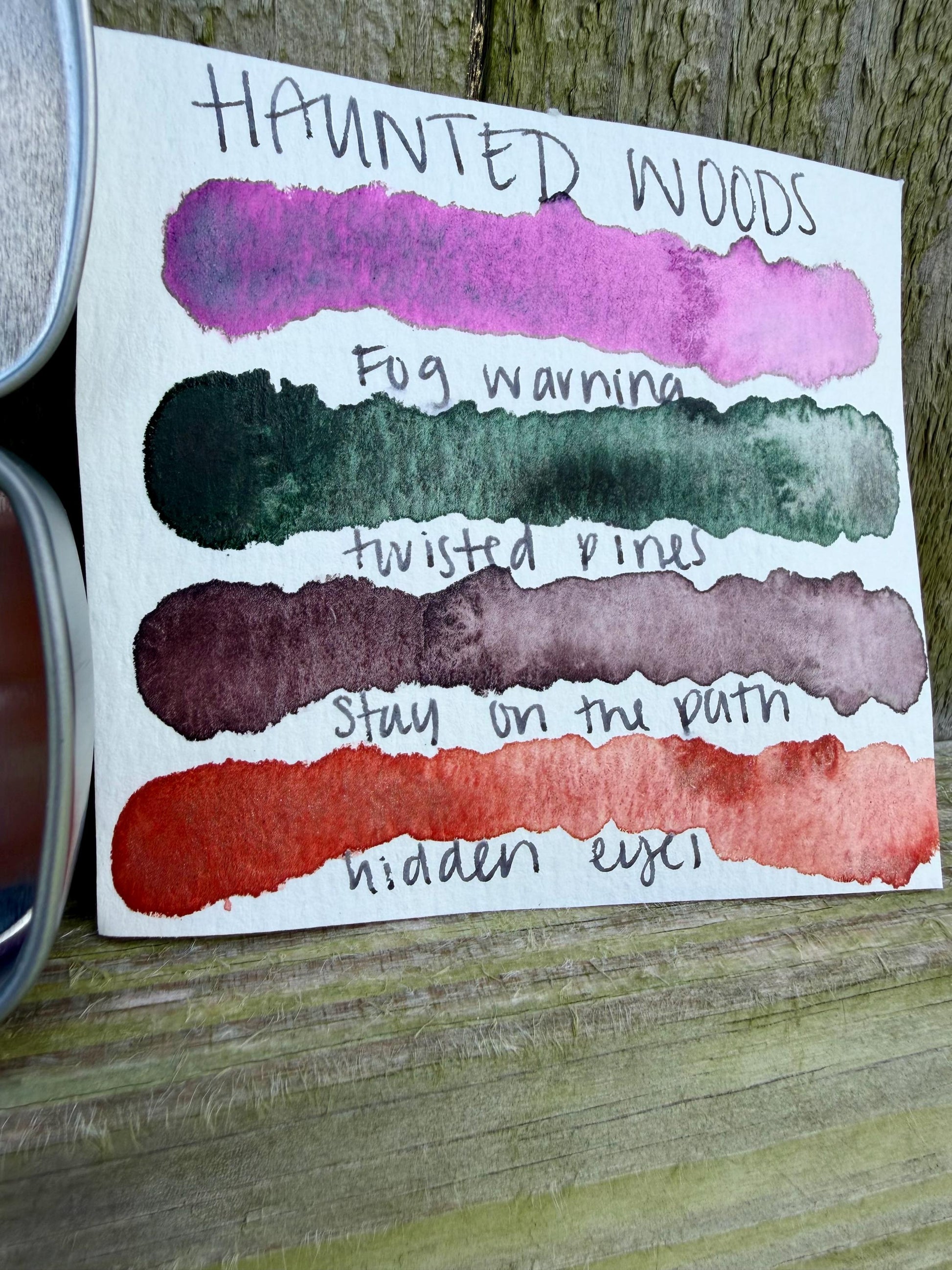 Haunted Woods Collection| Granulating Matte Watercolor Sets | Sets OR Singles Available | Handmade Paints