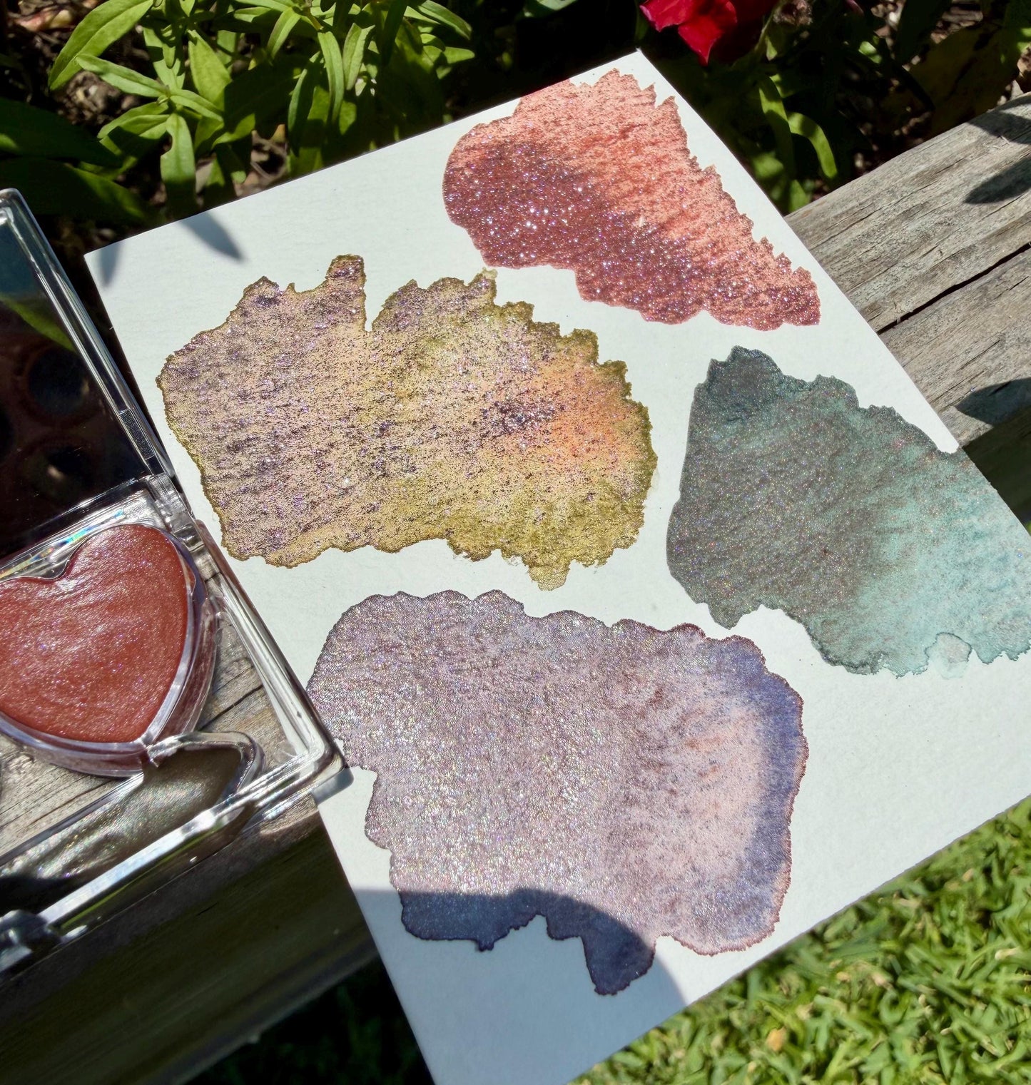 Heart Matte Watercolor Set | Watercolor Palette | Chrome Watercolors | Handmade Paint | Watercolors | Watercolor | Handmade Watercolors |