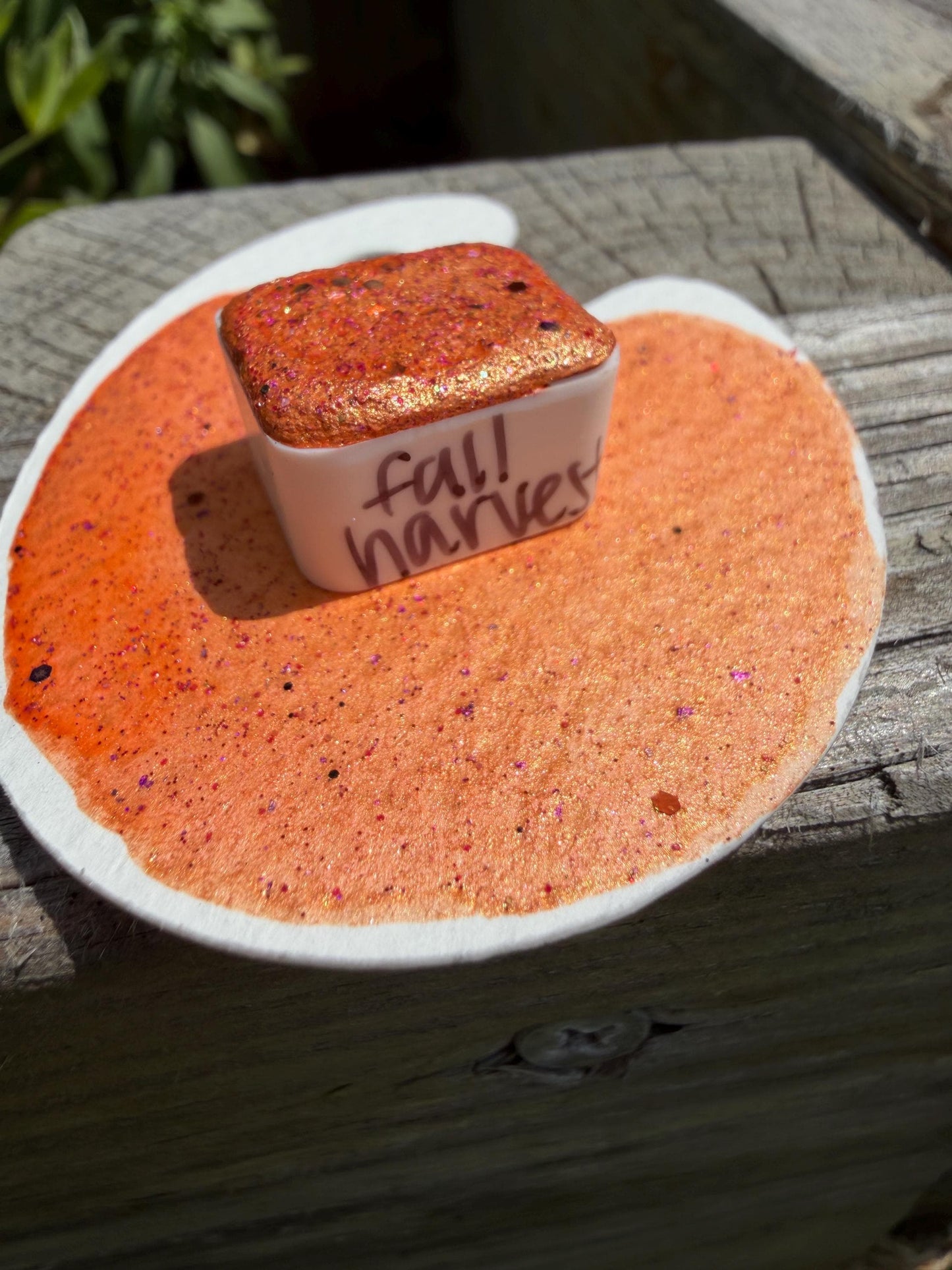 Fall Harvest | Handmade Watercolors | Handmade Paint | Watercolors | Watercolor Glitter | Handmade Cards | Calligraphy | Lettering