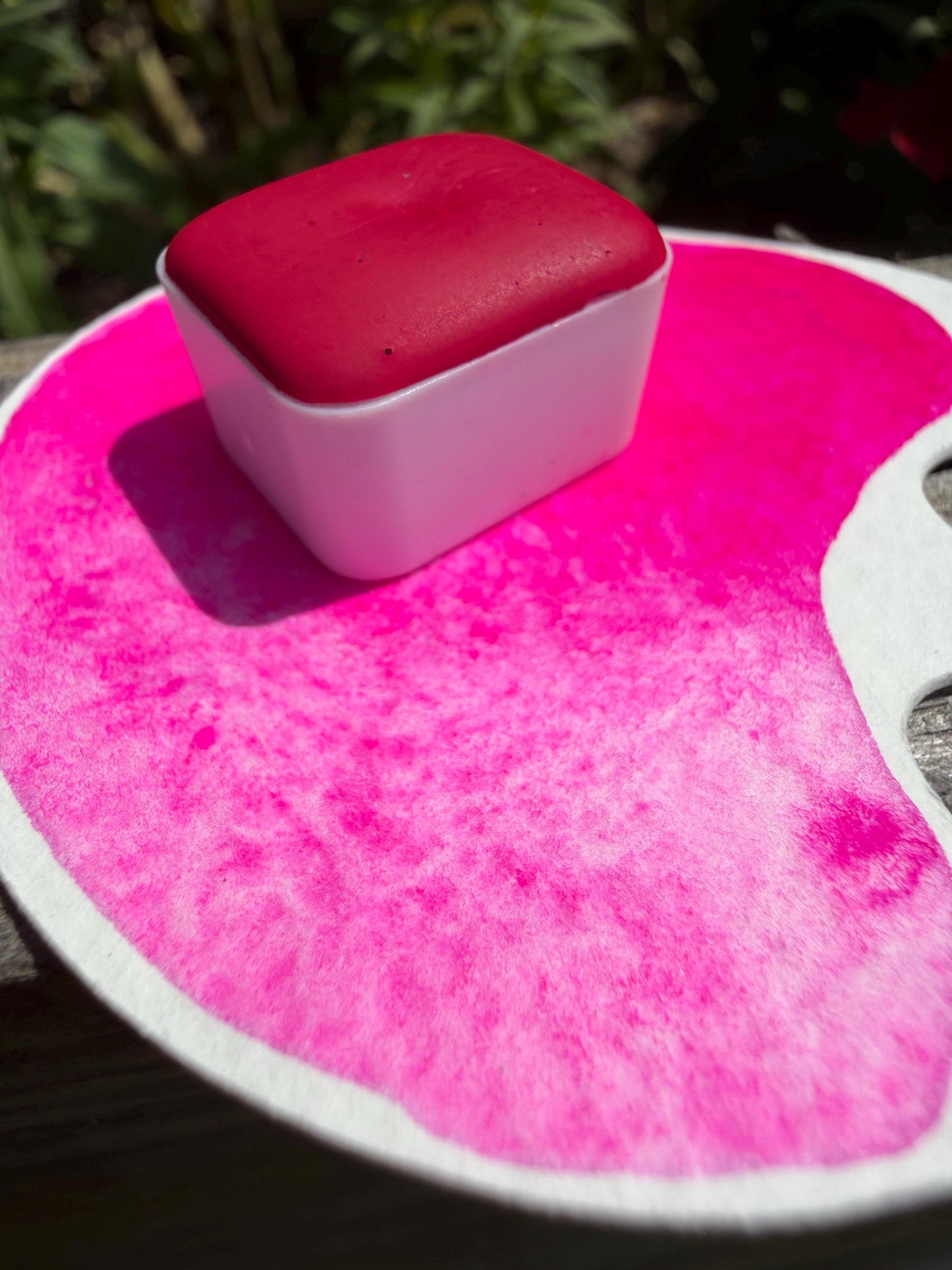 Hot Pink NEON | Handmade Watercolors | Handmade Paint | Watercolors | Watercolor Artist | Granulating Watercolor