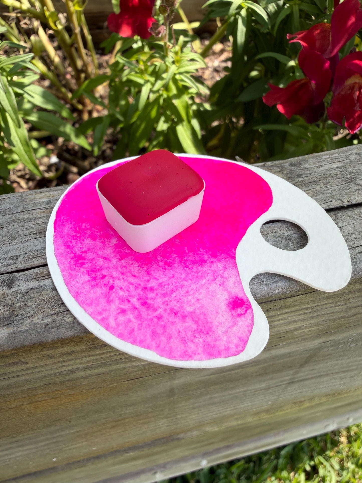 Hot Pink NEON | Handmade Watercolors | Handmade Paint | Watercolors | Watercolor Artist | Granulating Watercolor