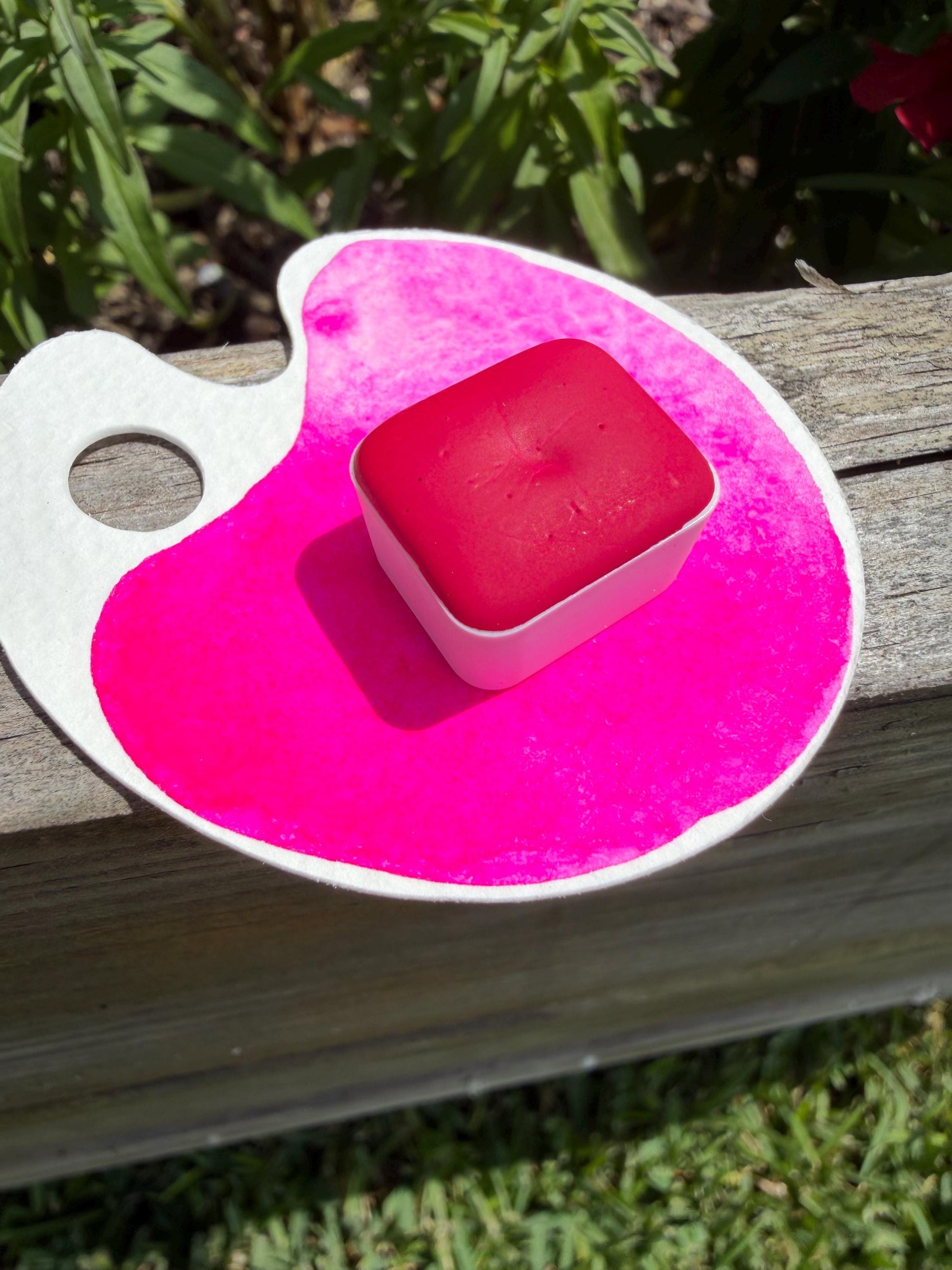 Hot Pink NEON | Handmade Watercolors | Handmade Paint | Watercolors | Watercolor Artist | Granulating Watercolor