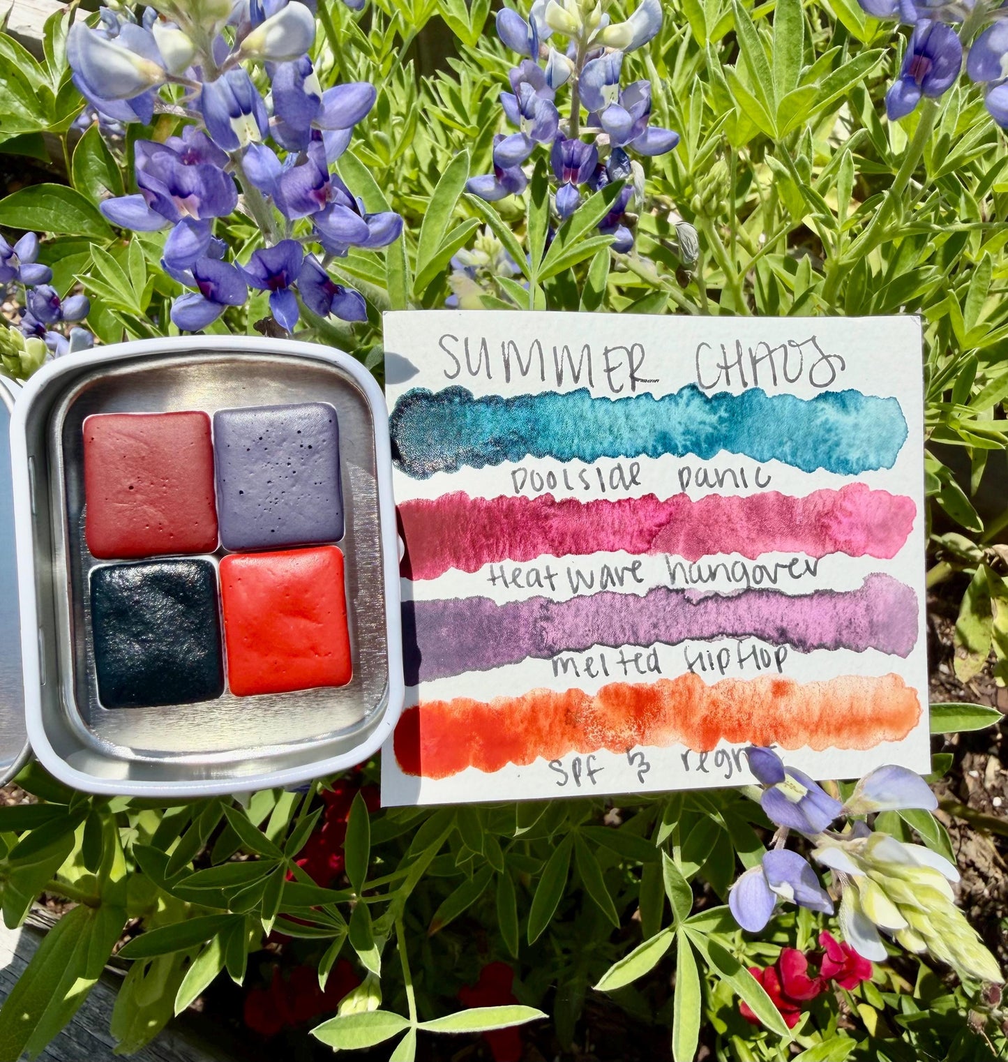 Summer Chaos Collection| Granulating Matte Watercolor Sets | Sets OR Singles Available | Handmade Paints