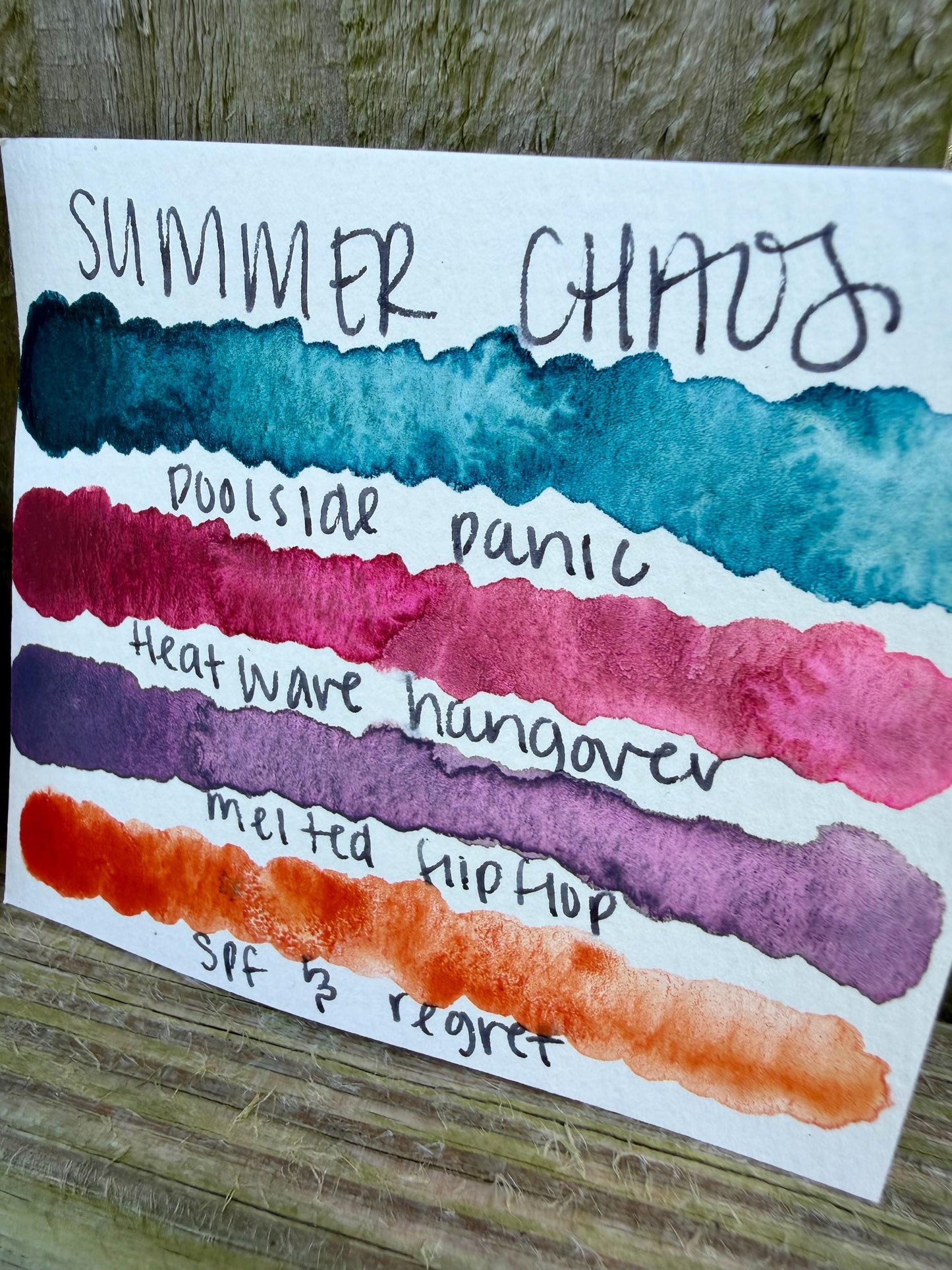 Summer Chaos Collection| Granulating Matte Watercolor Sets | Sets OR Singles Available | Handmade Paints