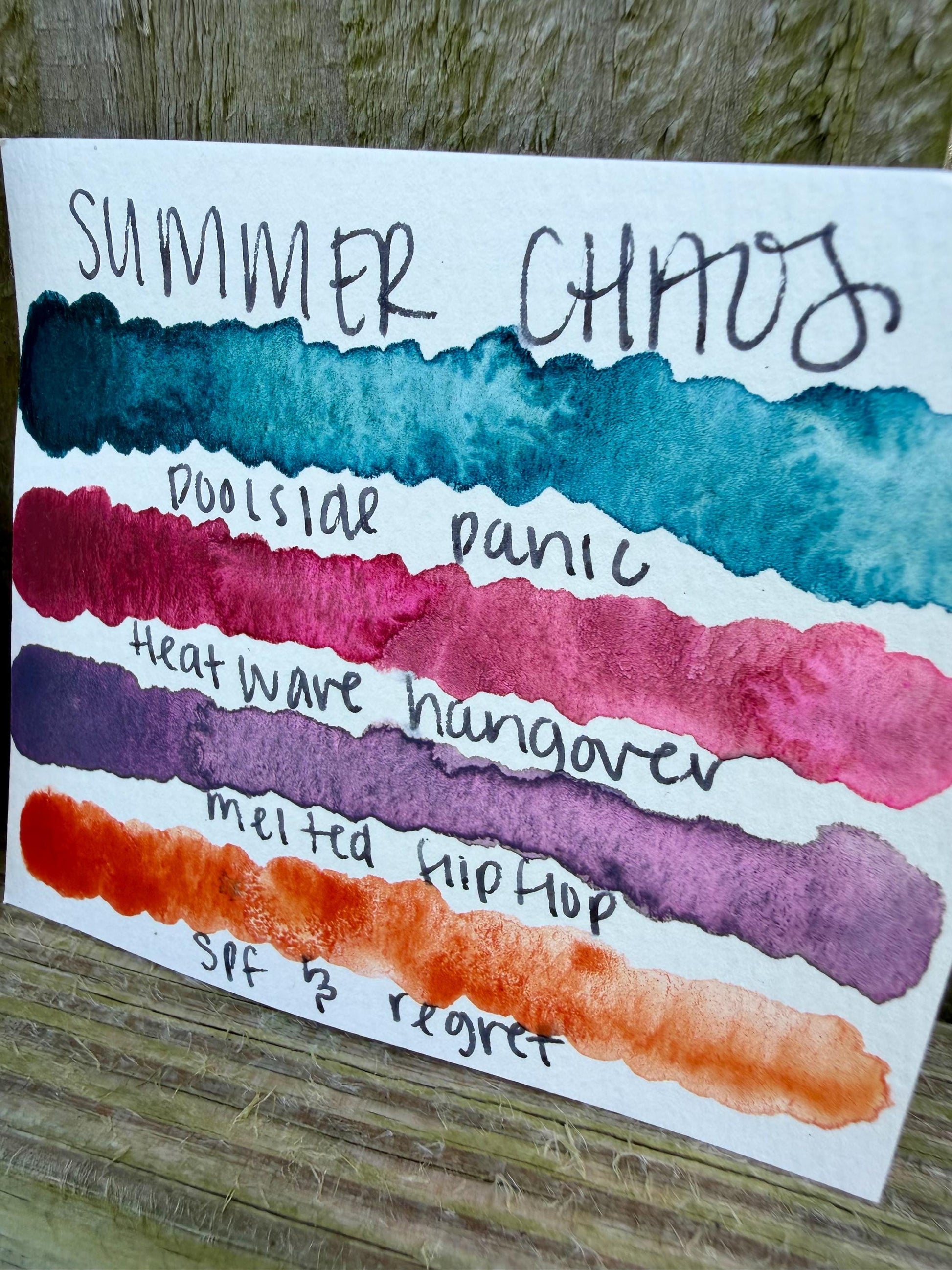 Summer Chaos Collection| Granulating Matte Watercolor Sets | Sets OR Singles Available | Handmade Paints
