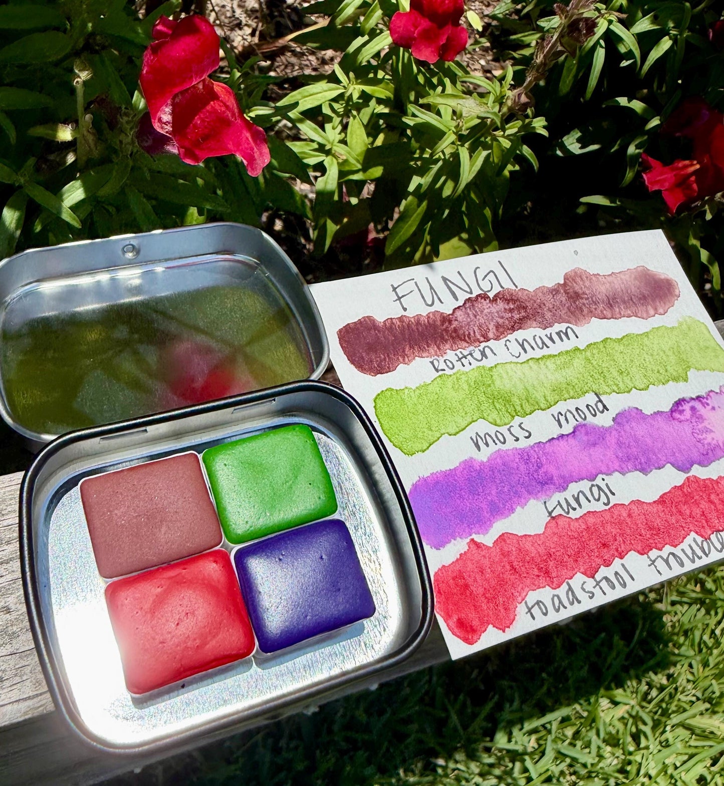 Fungi Collection| Granulating Matte Watercolor Sets | Sets OR Singles Available | Handmade Paints