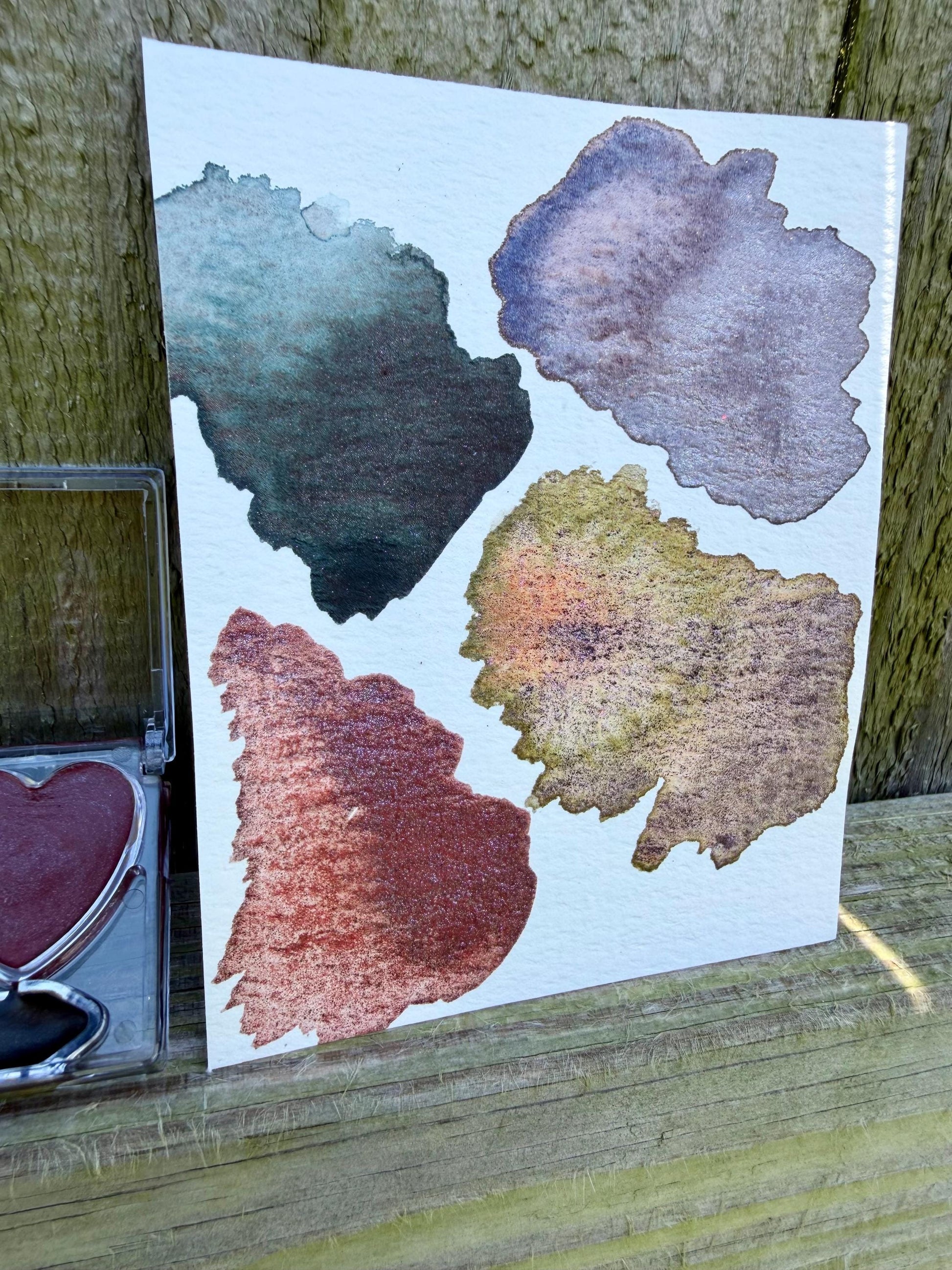 Heart Matte Watercolor Set | Watercolor Palette | Chrome Watercolors | Handmade Paint | Watercolors | Watercolor | Handmade Watercolors |