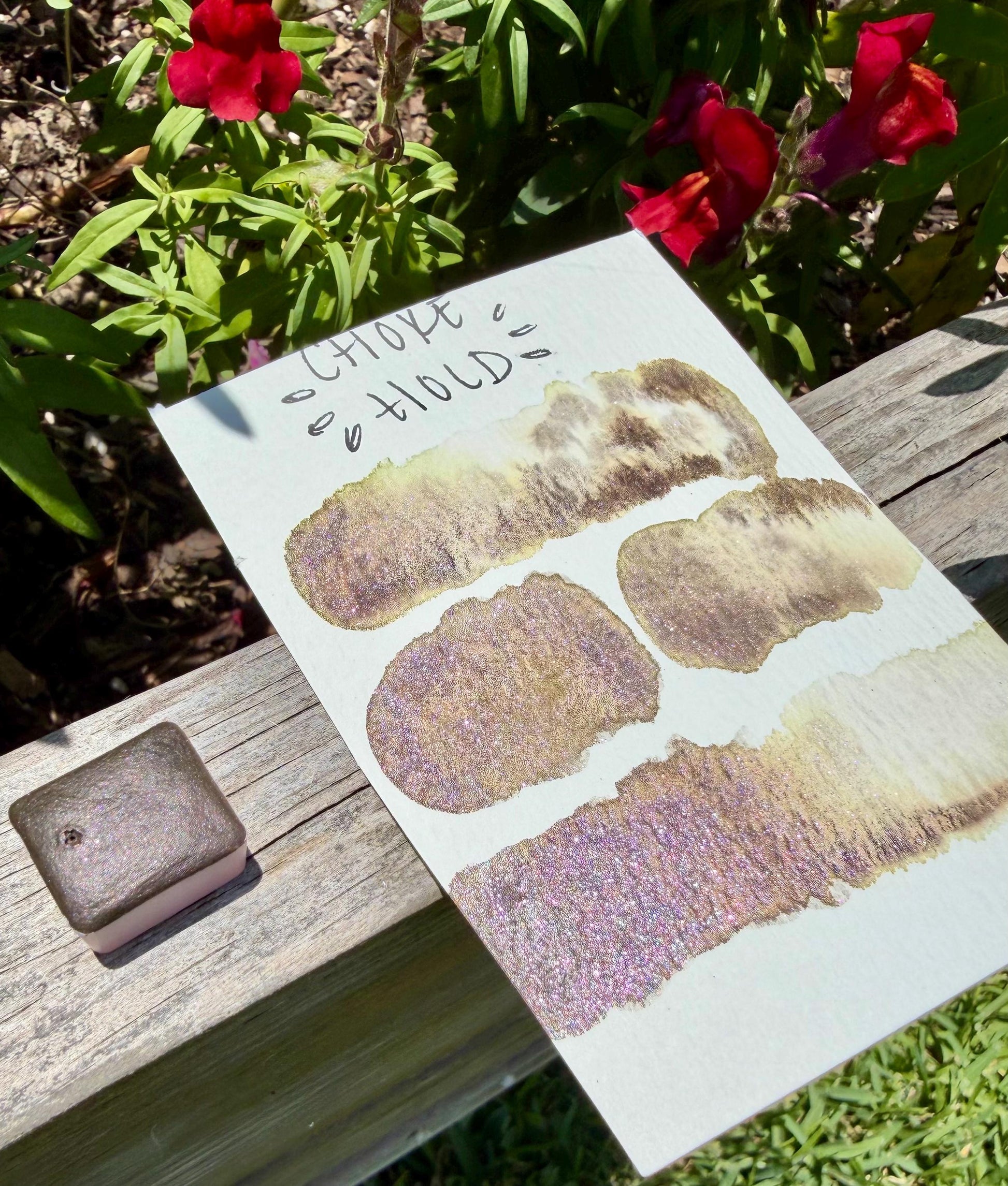 Choke Hold | Watercolor Shimmer & Matte | Hybrid Watercolors | Handmade Paint | Watercolors | Watercolor | Handmade Watercolors |