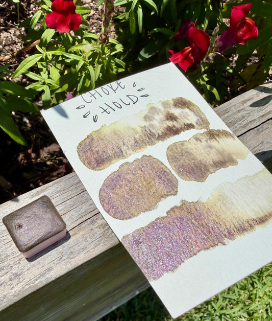 Choke Hold | Watercolor Shimmer & Matte | Hybrid Watercolors | Handmade Paint | Watercolors | Watercolor | Handmade Watercolors |