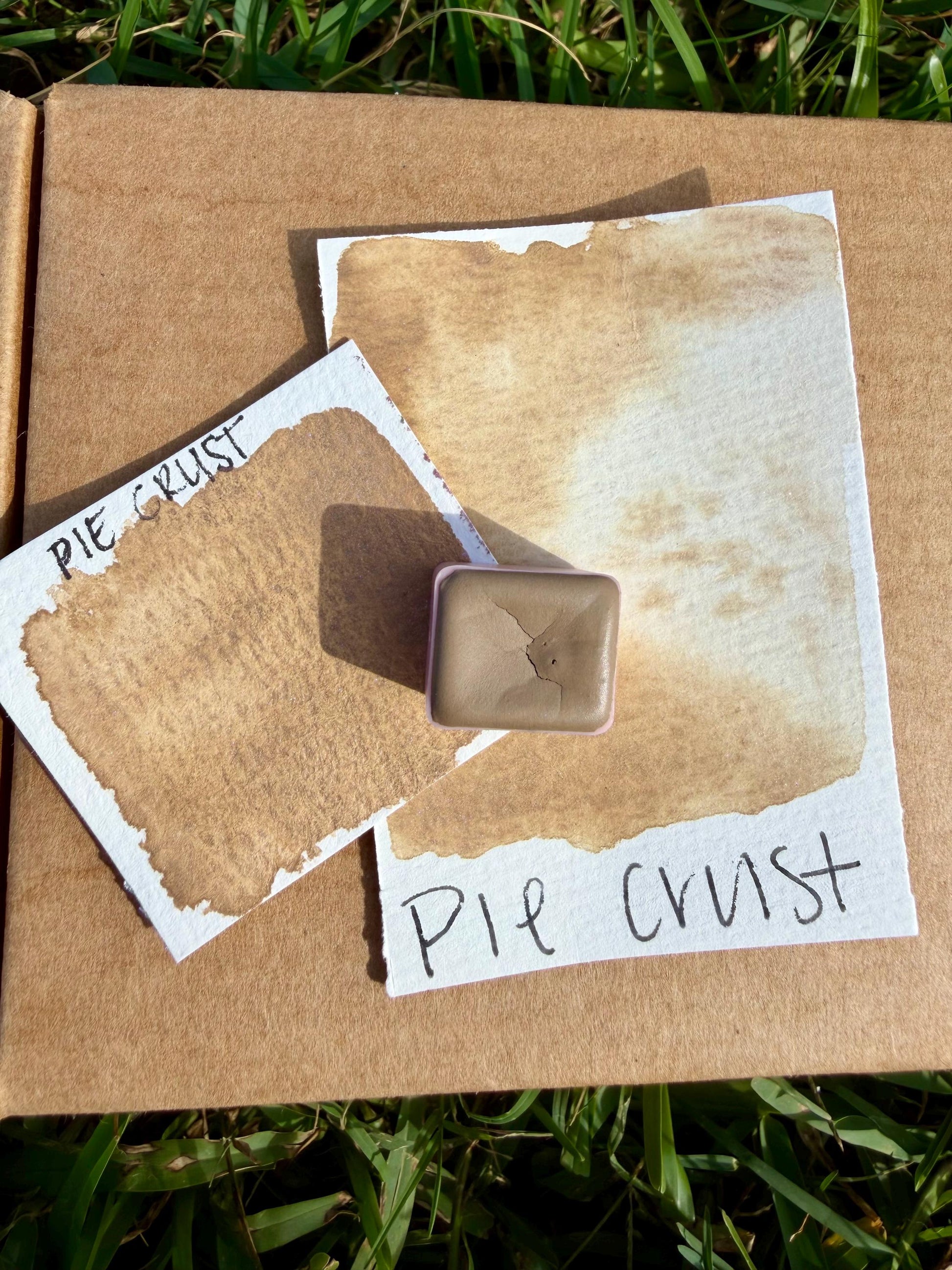 Pie Crust | HYBRID | Matte & Shimmer Blend | Handmade Watercolors | Handmade Paint | Watercolors | Watercolor | Watercolor Artist
