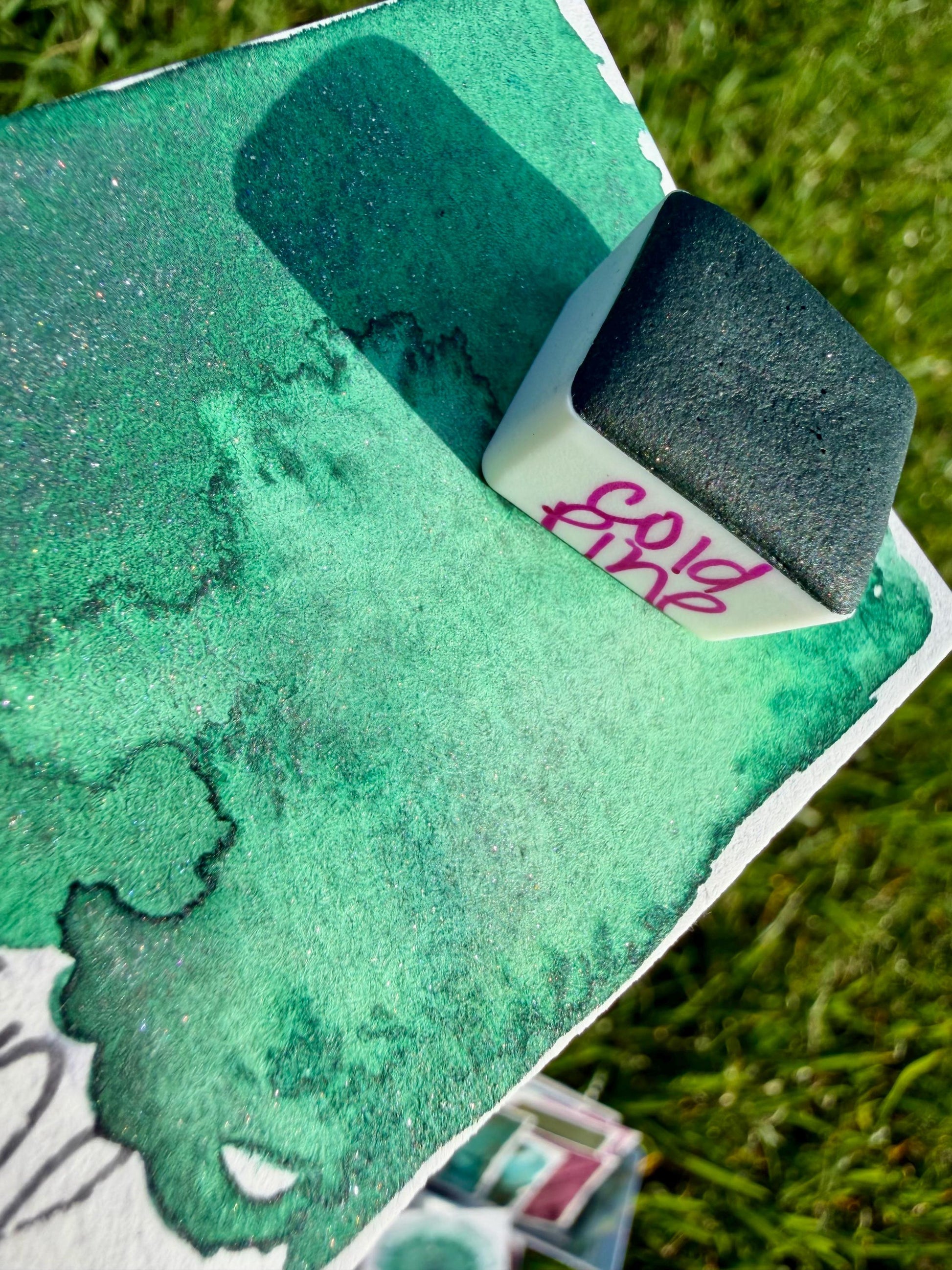 Cold Pine | HYBRID | Matte & Shimmer Blend | Handmade Watercolors | Handmade Paint | Watercolors | Watercolor | Watercolor Artist