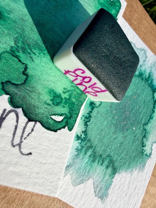 Cold Pine | HYBRID | Matte & Shimmer Blend | Handmade Watercolors | Handmade Paint | Watercolors | Watercolor | Watercolor Artist
