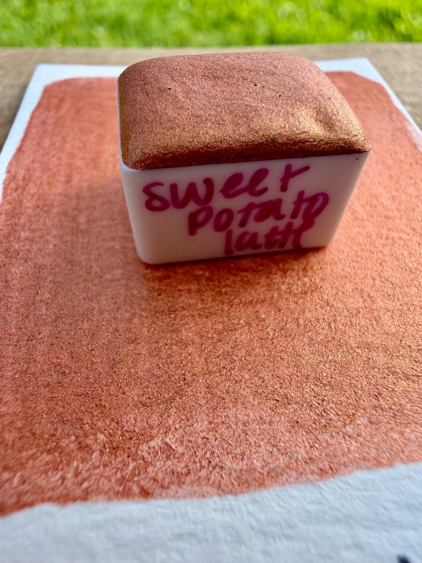 Sweet Potato Latte | Handmade Watercolors | Handmade Paint | Watercolors | Watercolor | Watercolor Artist