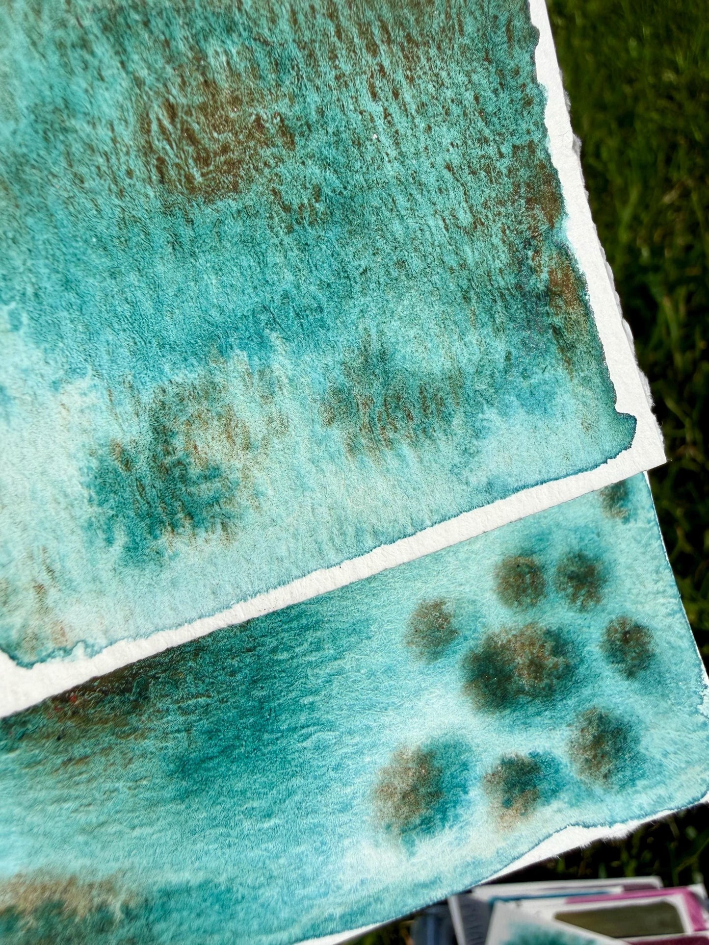 Harbor Rust | Handmade Watercolors | GRANULATING | Handmade Cards | Watercolor Florals | Matte Pigment | Half Pans