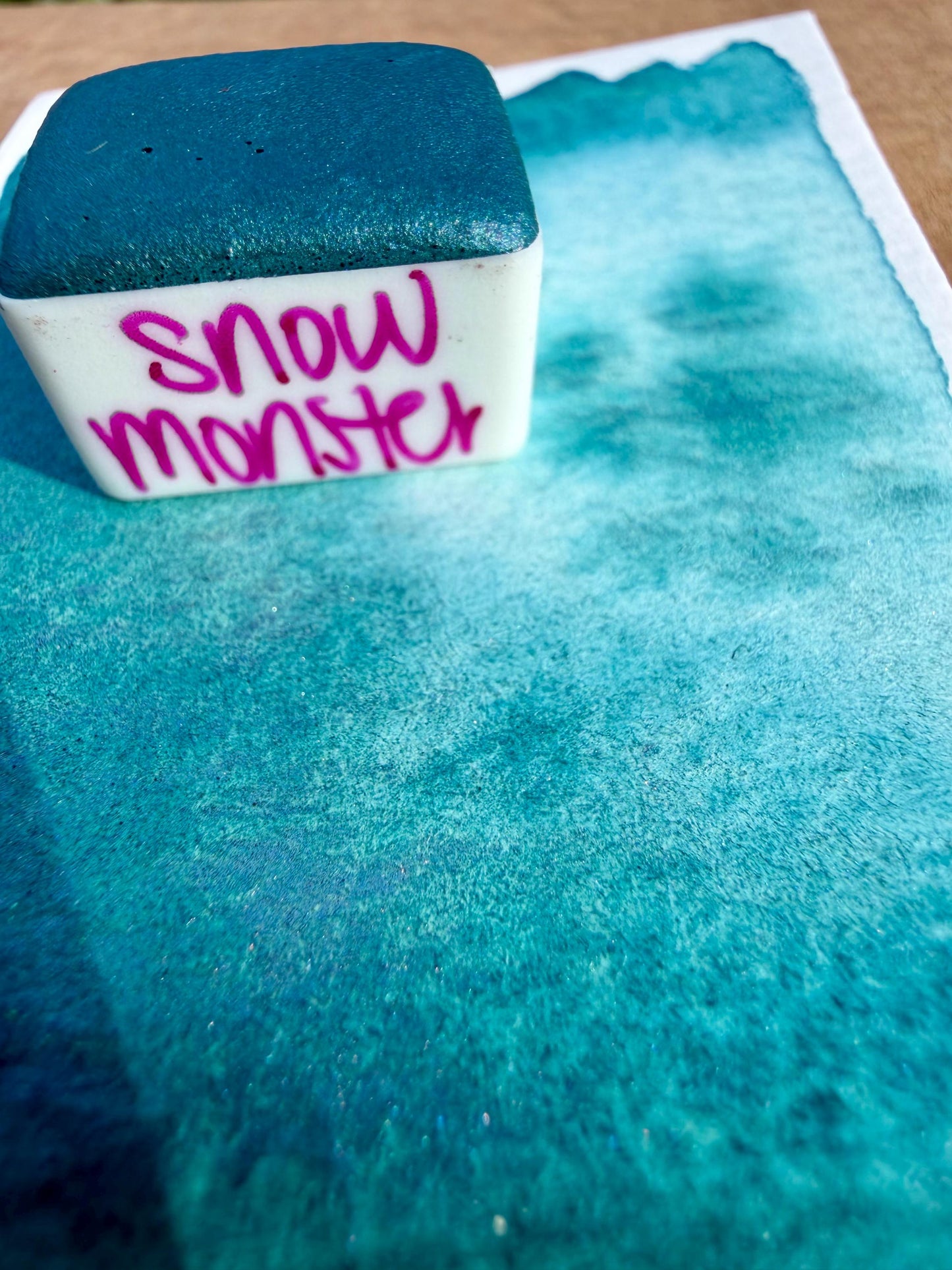 Snow Monster | HYBRID | Matte & Shimmer Blend | Handmade Watercolors | Handmade Paint | Watercolors | Watercolor | Watercolor Artist