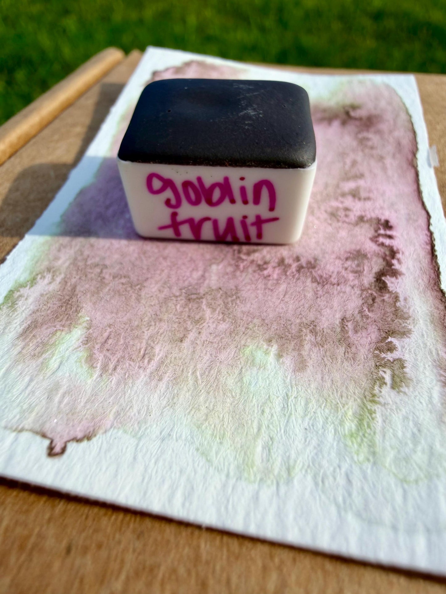 Goblin Fruit | Handmade Watercolors | GRANULATING | Handmade Cards | Watercolor Florals | Matte Pigment | Half Pans