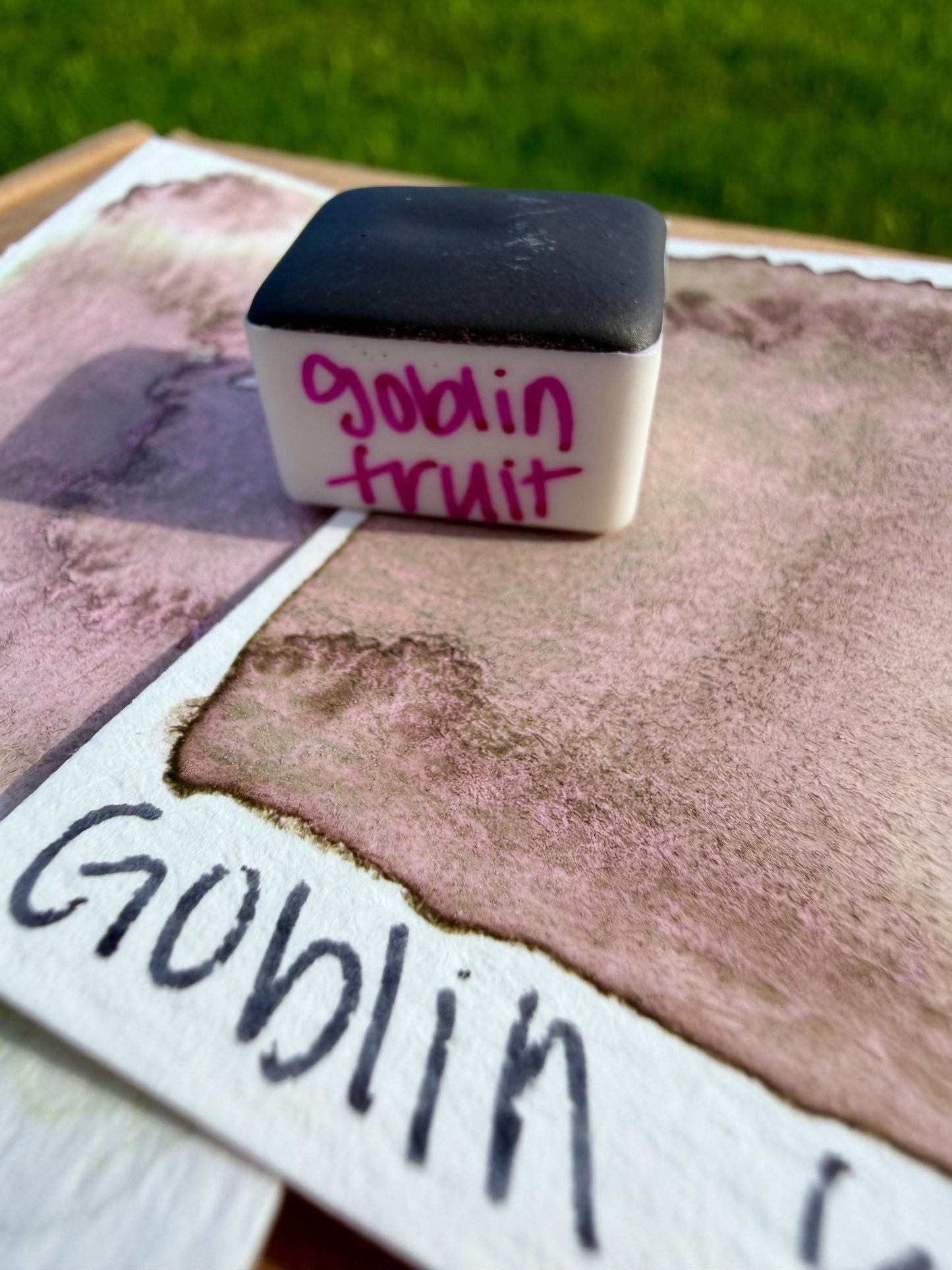 Goblin Fruit | Handmade Watercolors | GRANULATING | Handmade Cards | Watercolor Florals | Matte Pigment | Half Pans