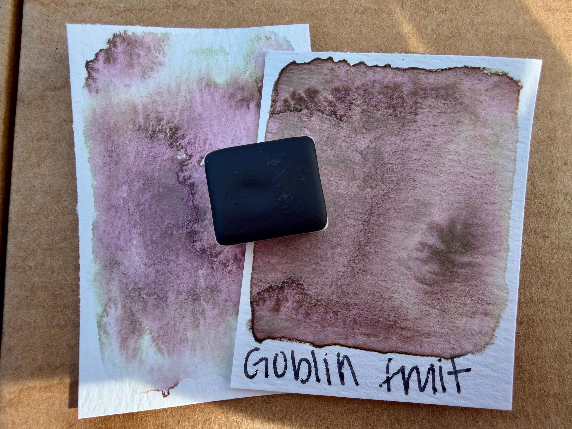 Goblin Fruit | Handmade Watercolors | GRANULATING | Handmade Cards | Watercolor Florals | Matte Pigment | Half Pans