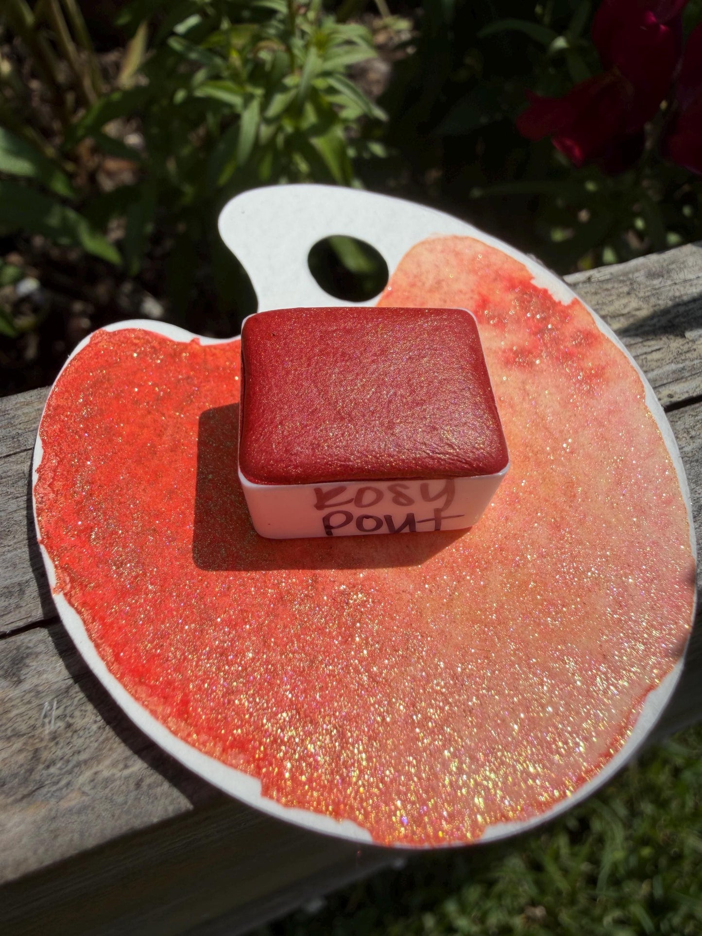 Rosy Pout | HYBRID Matte & Shimmer Blend | Handmade Watercolors | Handmade Paint | Watercolors | Watercolor | Watercolor Artist