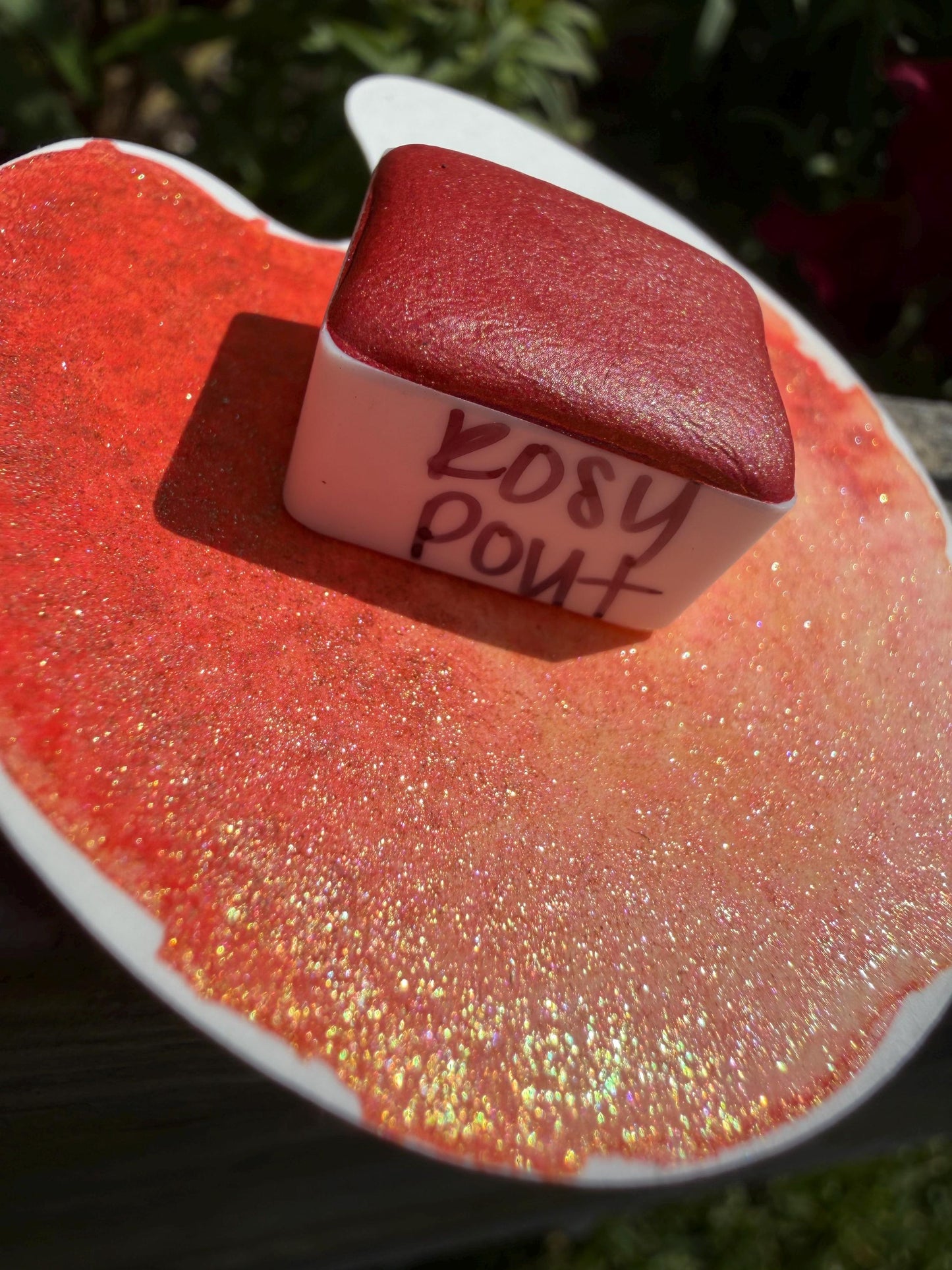 Rosy Pout | HYBRID Matte & Shimmer Blend | Handmade Watercolors | Handmade Paint | Watercolors | Watercolor | Watercolor Artist
