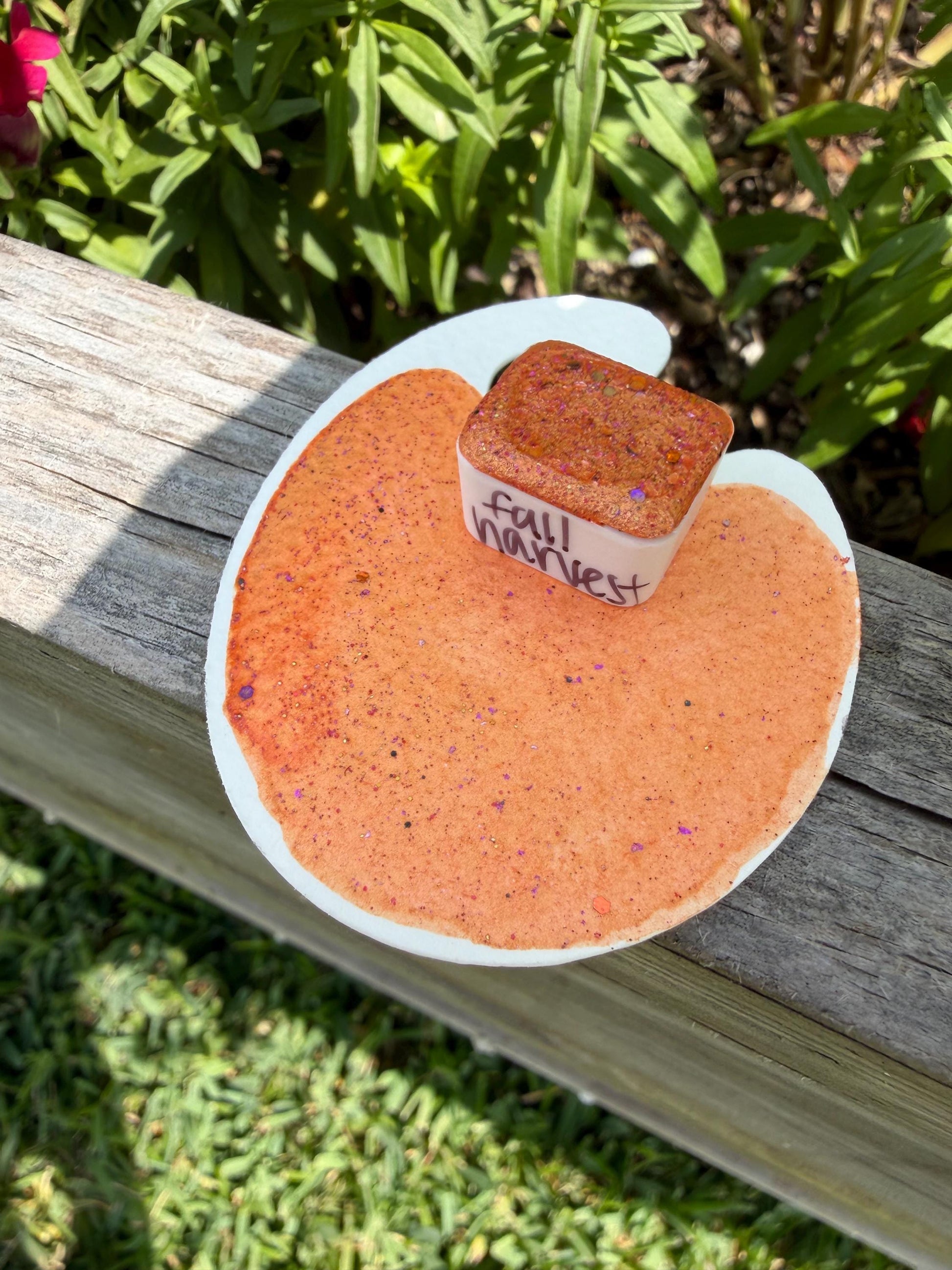 Fall Harvest | Handmade Watercolors | Handmade Paint | Watercolors | Watercolor Glitter | Handmade Cards | Calligraphy | Lettering