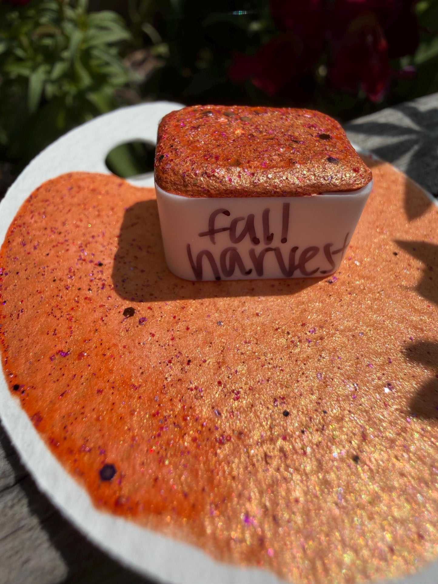 Fall Harvest | Handmade Watercolors | Handmade Paint | Watercolors | Watercolor Glitter | Handmade Cards | Calligraphy | Lettering