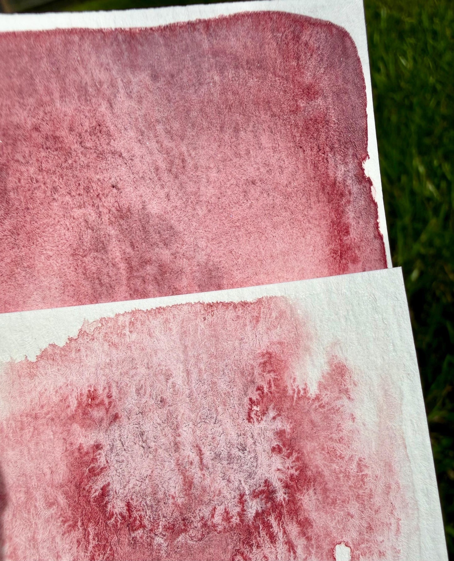 Rhubarb | Handmade Watercolors | GRANULATING | Handmade Cards | Watercolor Florals | Matte Pigment | Half Pans
