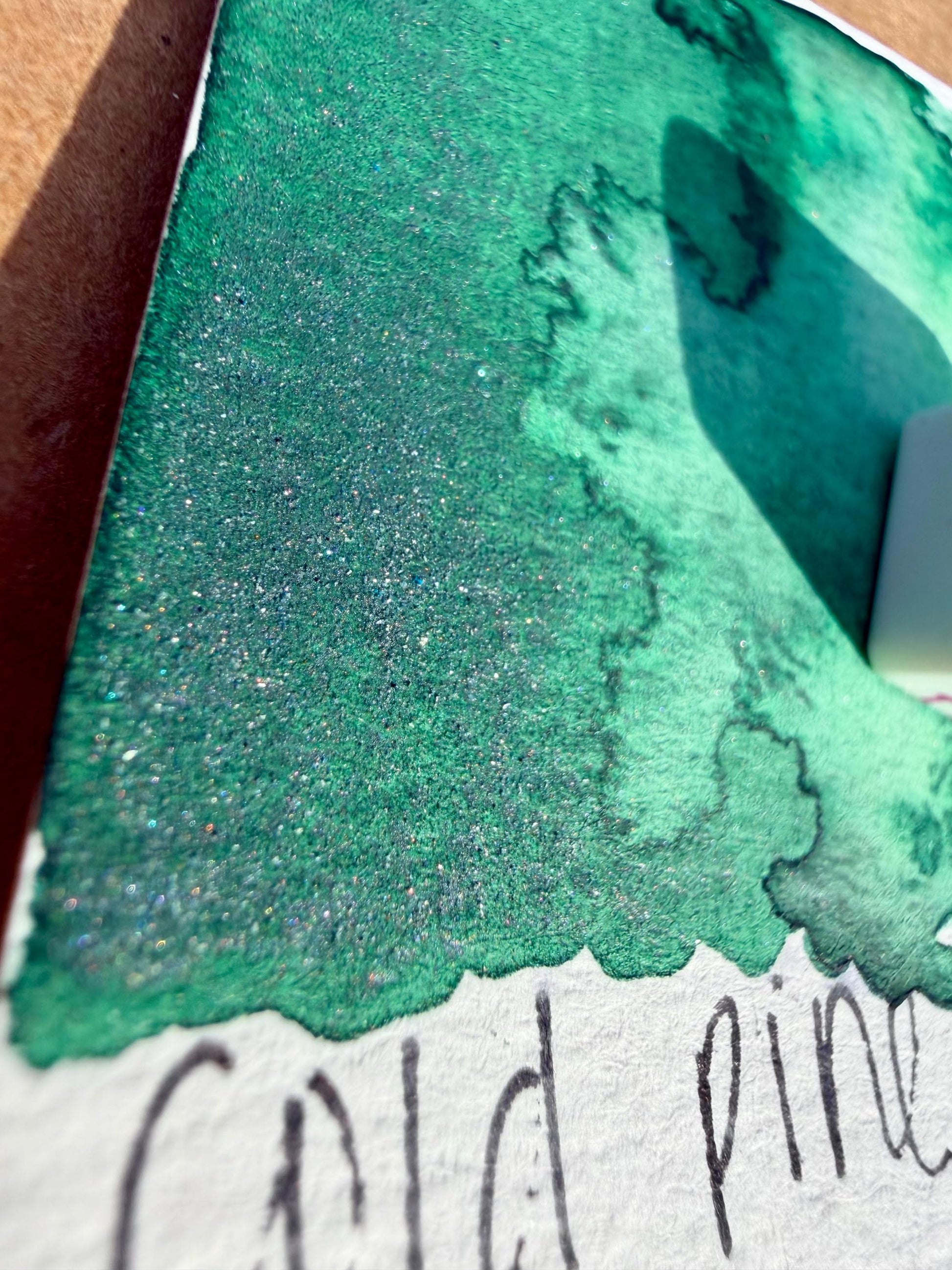 Cold Pine | HYBRID | Matte & Shimmer Blend | Handmade Watercolors | Handmade Paint | Watercolors | Watercolor | Watercolor Artist