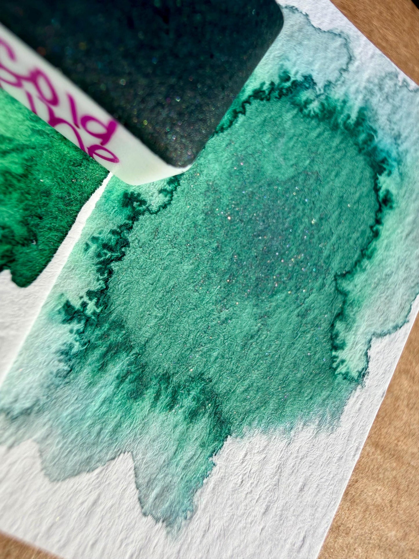 Cold Pine | HYBRID | Matte & Shimmer Blend | Handmade Watercolors | Handmade Paint | Watercolors | Watercolor | Watercolor Artist