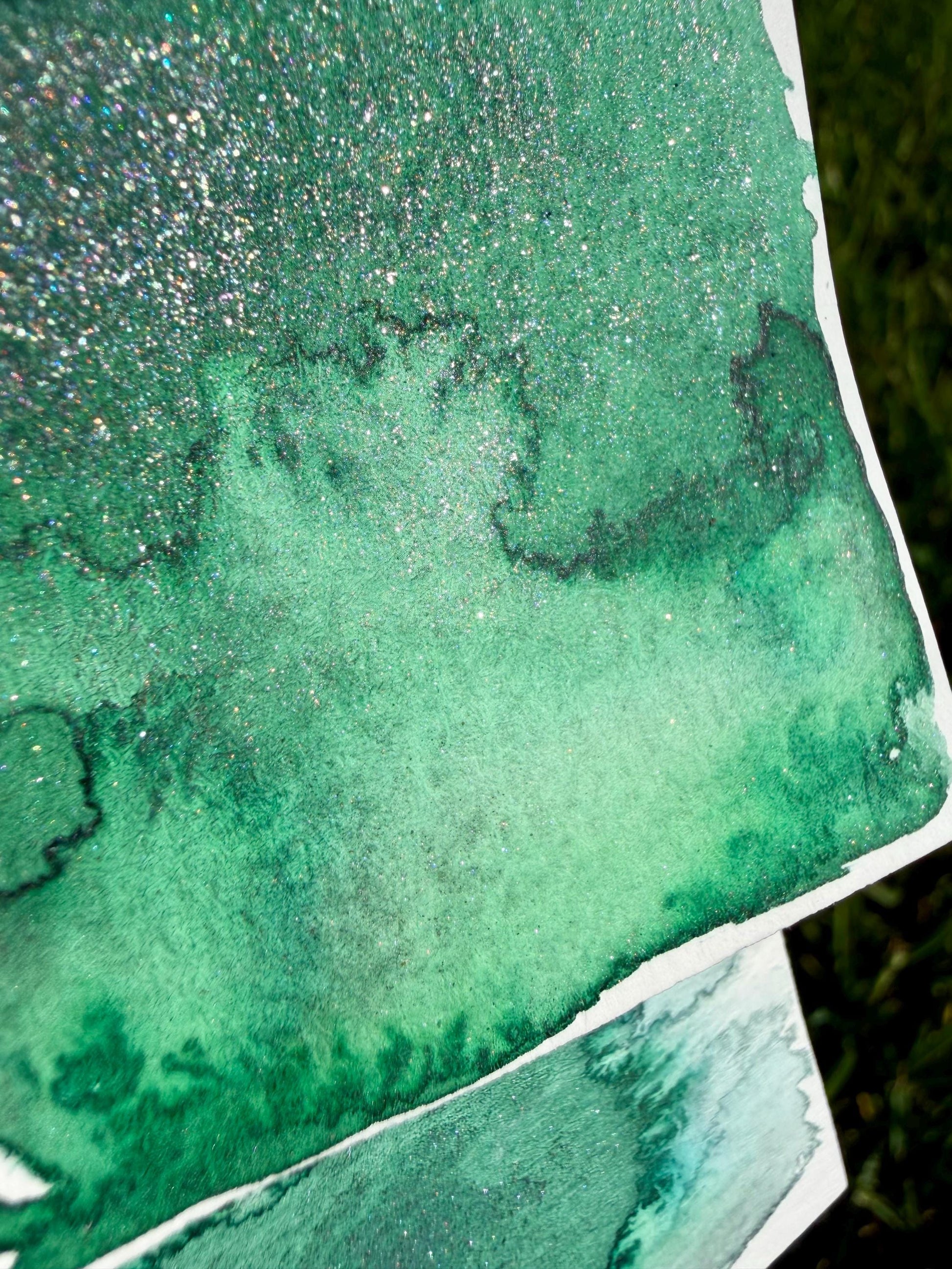 Cold Pine | HYBRID | Matte & Shimmer Blend | Handmade Watercolors | Handmade Paint | Watercolors | Watercolor | Watercolor Artist