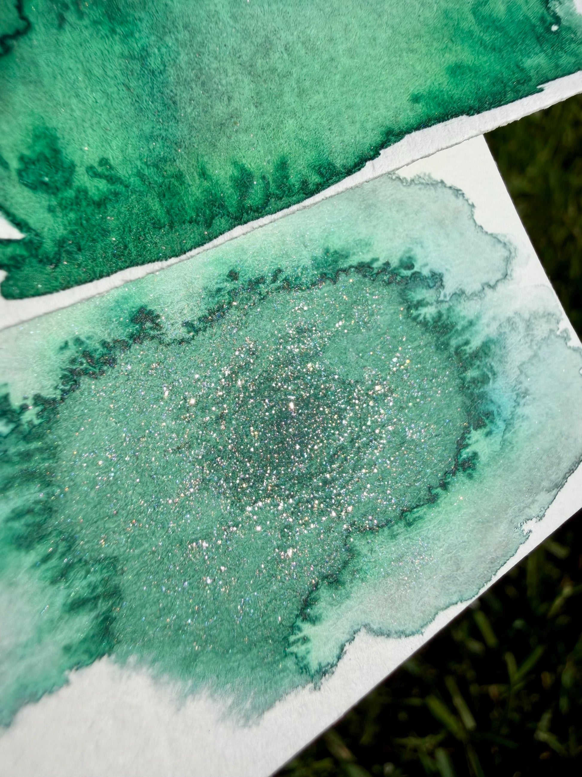 Cold Pine | HYBRID | Matte & Shimmer Blend | Handmade Watercolors | Handmade Paint | Watercolors | Watercolor | Watercolor Artist