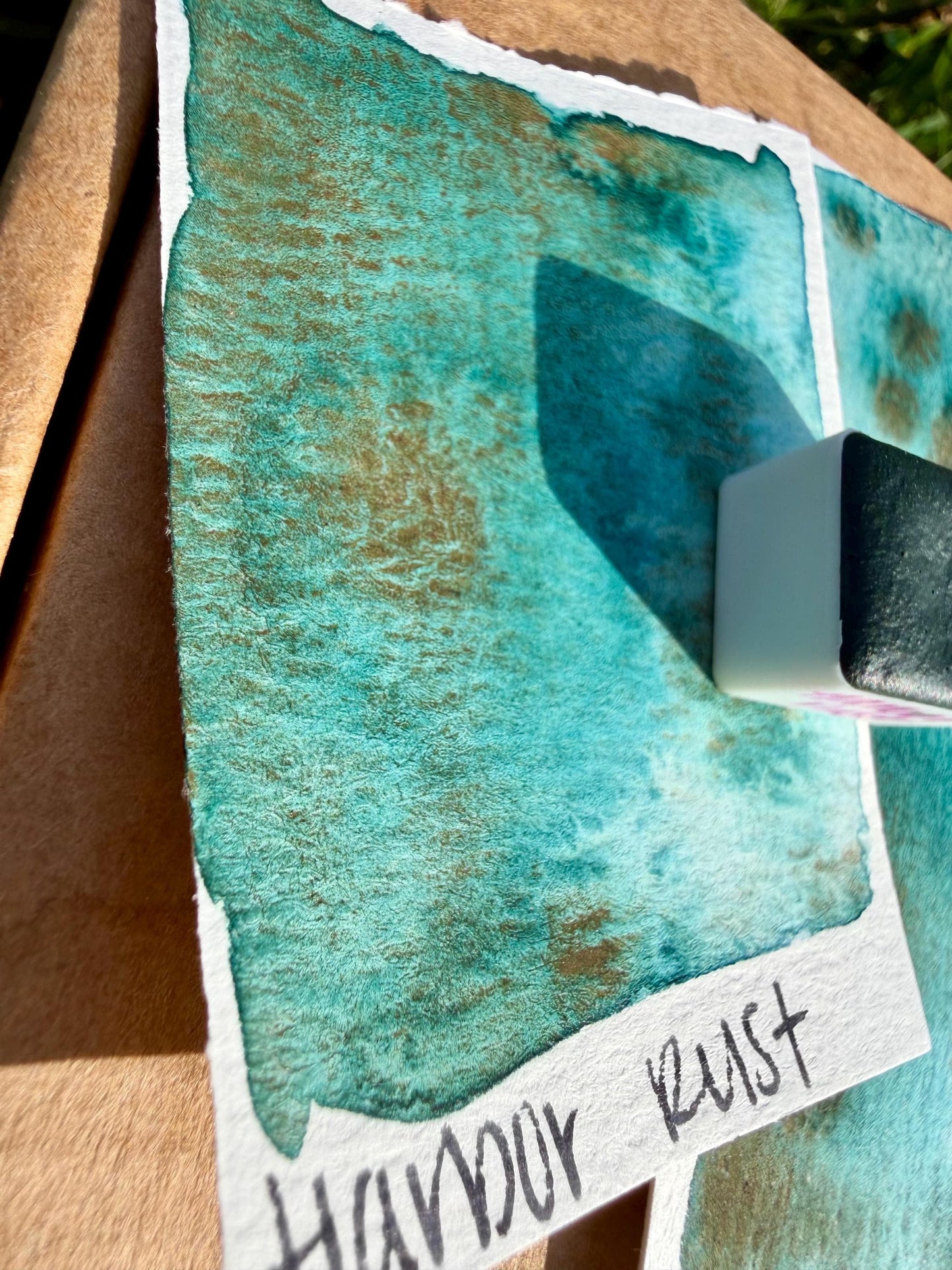 Harbor Rust | Handmade Watercolors | GRANULATING | Handmade Cards | Watercolor Florals | Matte Pigment | Half Pans