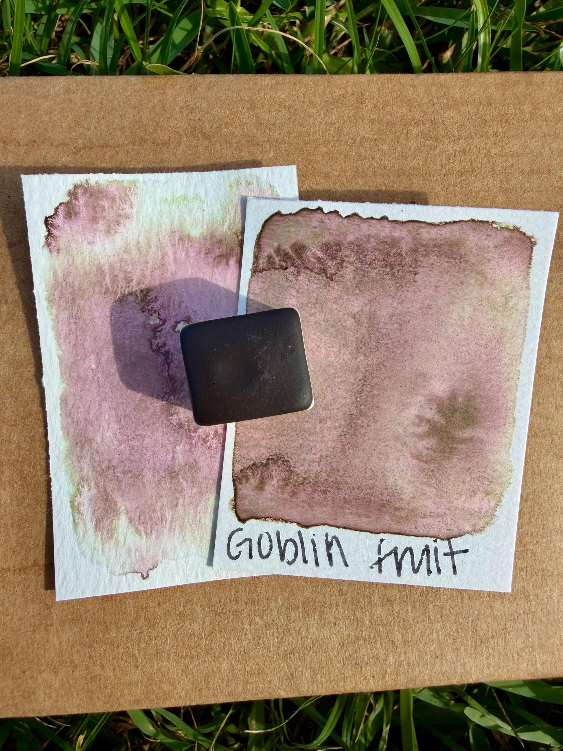 Goblin Fruit | Handmade Watercolors | GRANULATING | Handmade Cards | Watercolor Florals | Matte Pigment | Half Pans