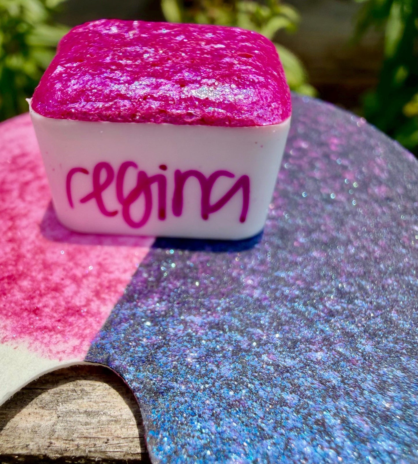 Regina | Large Particle Mica | Handmade Watercolors | Handmade Paint | Watercolors | Watercolor Artist | Handmade Watercolor | Calligraphy