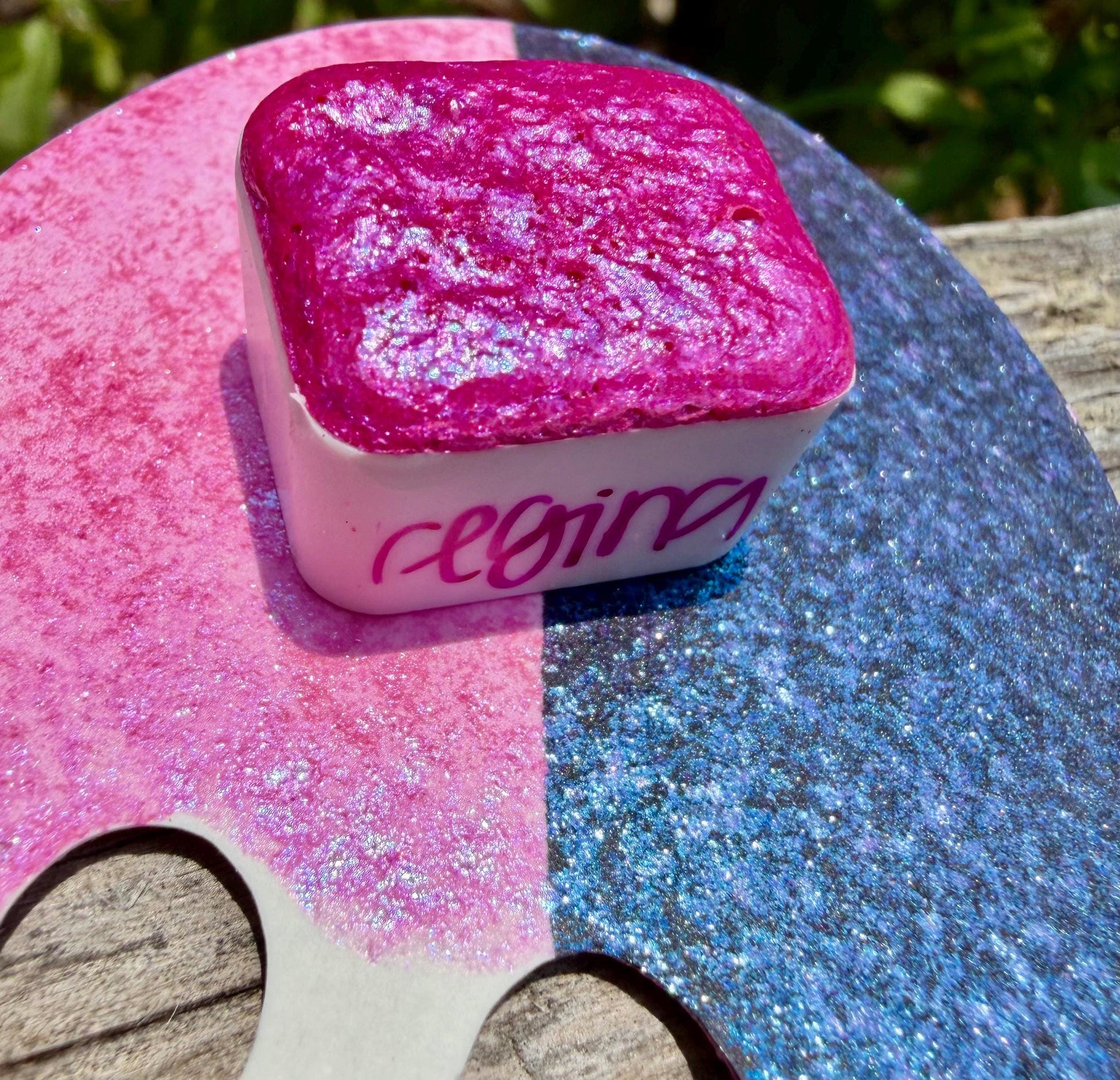 Regina | Large Particle Mica | Handmade Watercolors | Handmade Paint | Watercolors | Watercolor Artist | Handmade Watercolor | Calligraphy