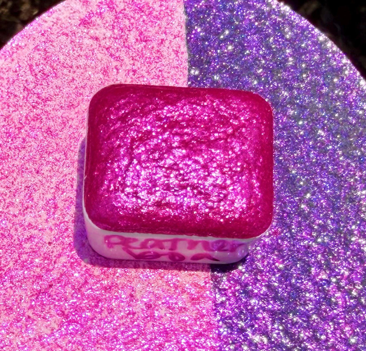 Feather Boa | Large Particle Mica | Handmade Watercolors | Handmade Paint | Watercolors | Watercolor Artist | Handmade Watercolor |