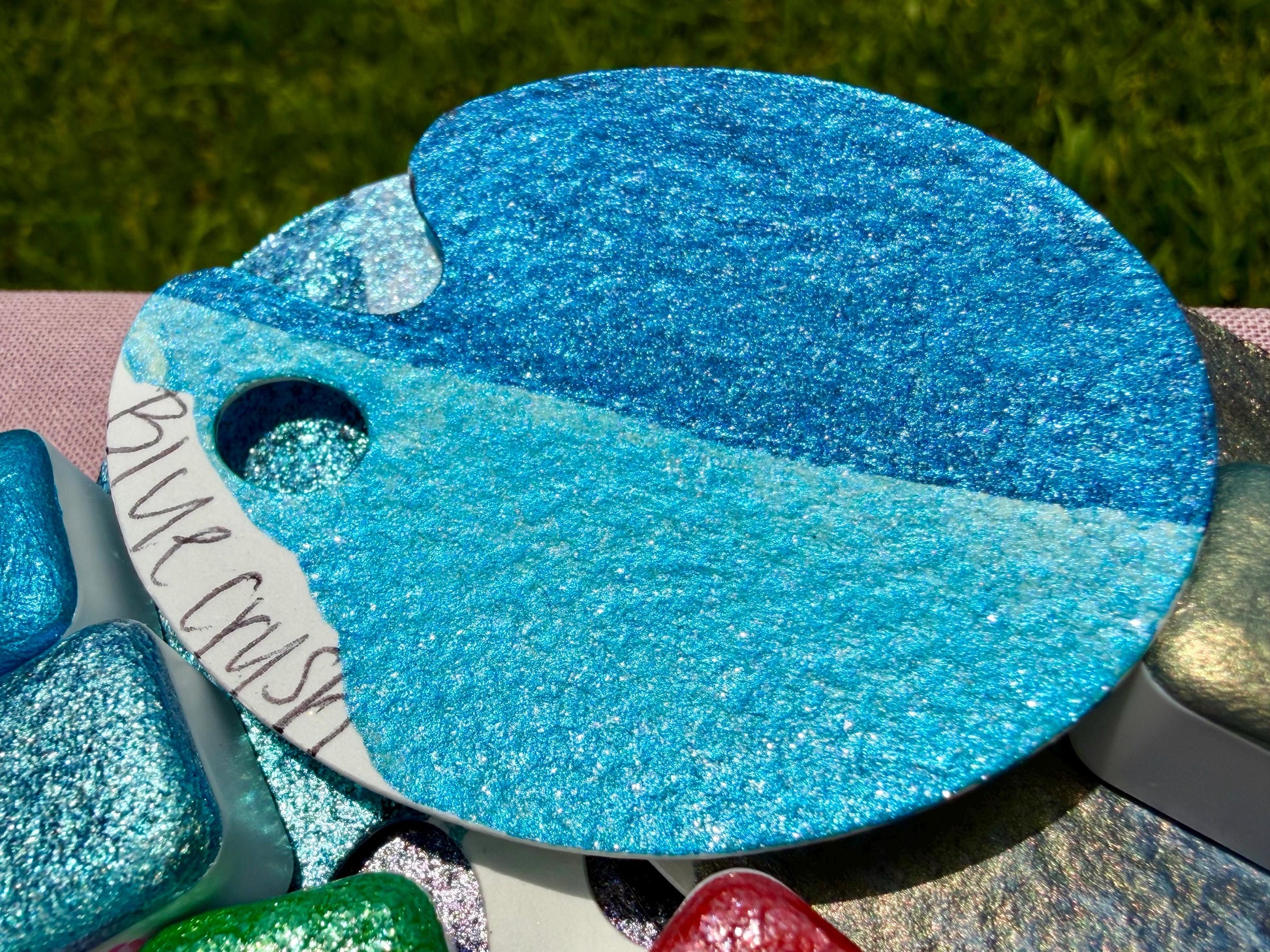 Blue Crush | Shimmer Mica | Handmade Watercolors | Handmade Paint | Watercolors | Watercolor Artist | Handmade Watercolor |