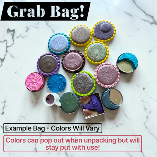 Bottle Cap Grab bags | Handmade Watercolors | Half Pans | Custom Colors | Watercolor Paint | Bundles |