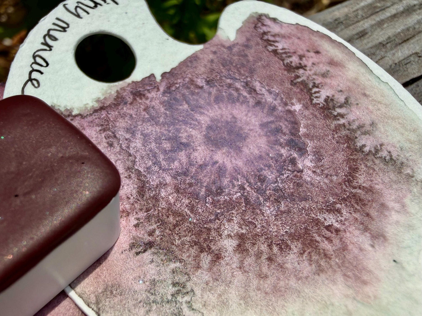 Tiny Menace | Handmade Watercolors | GRANULATING | Handmade Cards | Watercolor Florals | Matte Pigment | Half Pans