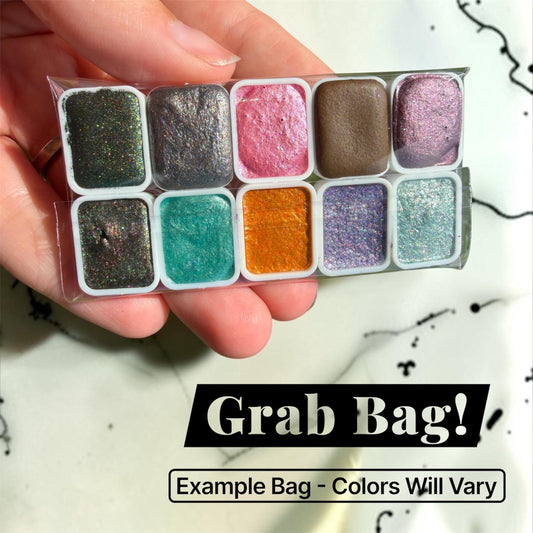 Grab Bags | Handmade Watercolors | Half Pans | Custom Colors | Watercolor Paint | Bundles |