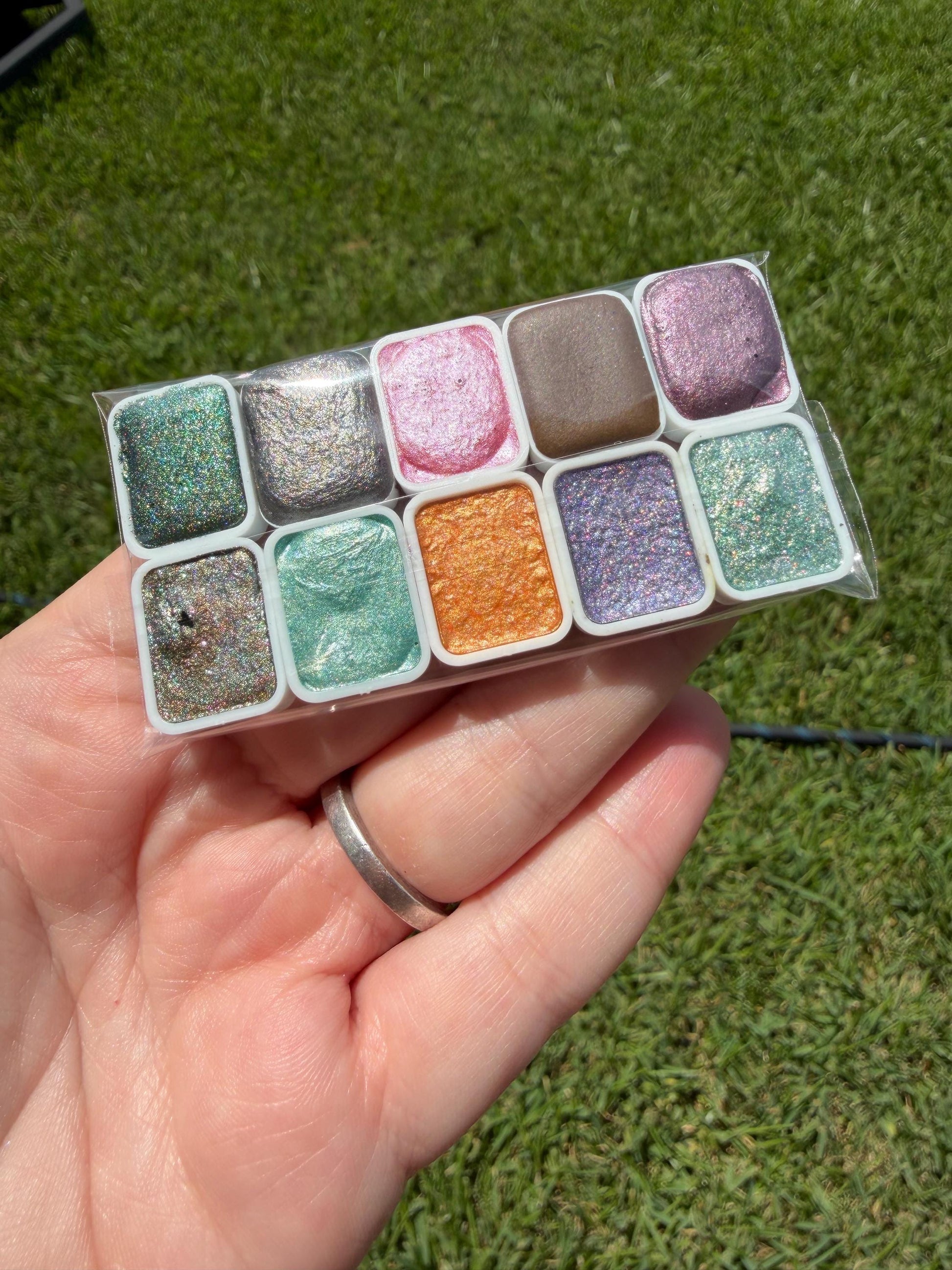 Grab Bags | Handmade Watercolors | Half Pans | Custom Colors | Watercolor Paint | Bundles |