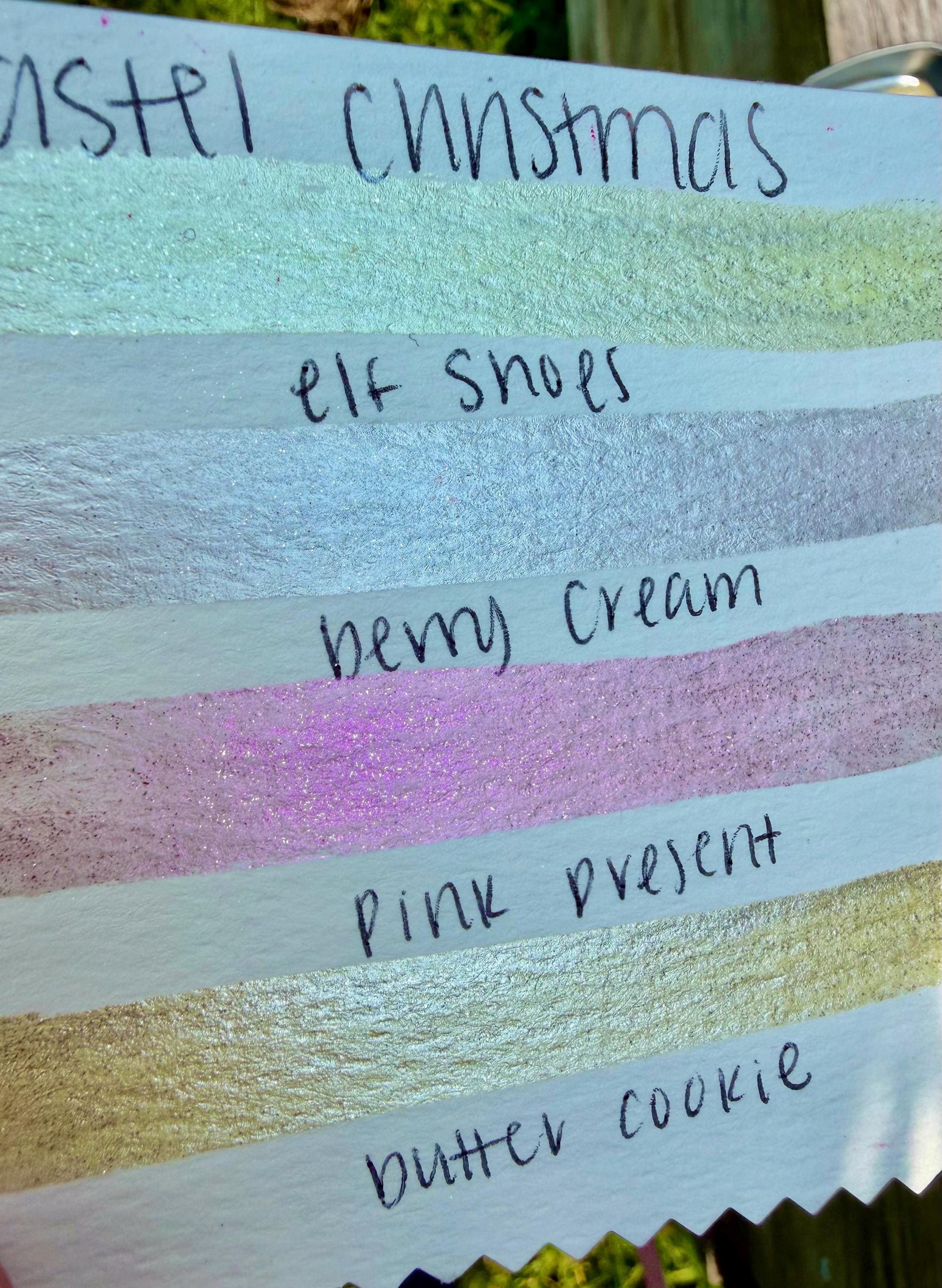 Pastel Christmas Watercolors | Watercolor Sets | Sets OR Singles Available | Handmade Paints | Christmas In July