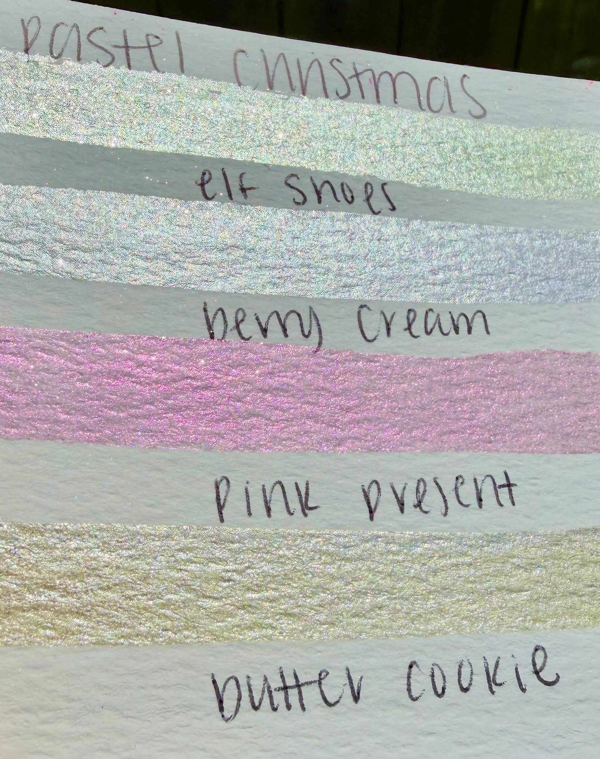 Pastel Christmas Watercolors | Watercolor Sets | Sets OR Singles Available | Handmade Paints | Christmas In July