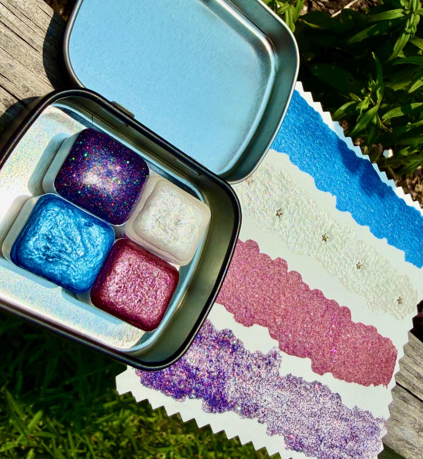 July 4th Collection| Watercolor Sets | Sets OR Singles Available | Handmade Paints | Christmas In July