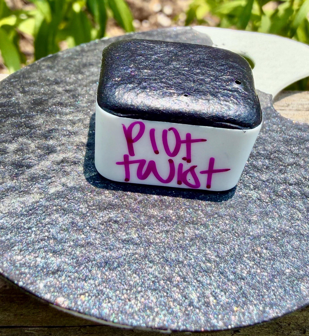 Plot Twist| Large Particle Mica | Handmade Watercolors | Handmade Paint | Watercolors | Watercolor Artist | Handmade Watercolor |