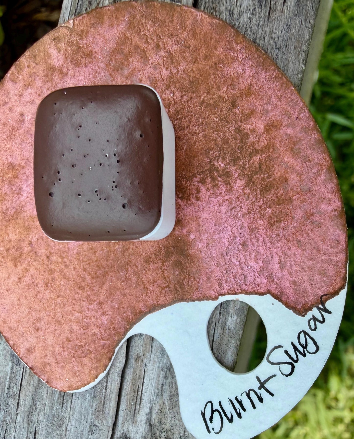 Burnt Sugar | VERY LIGHT SHIM | Matte & Shimmer Blend | Handmade Watercolors | Handmade Paint | Watercolors | Watercolor | Watercolor Artist