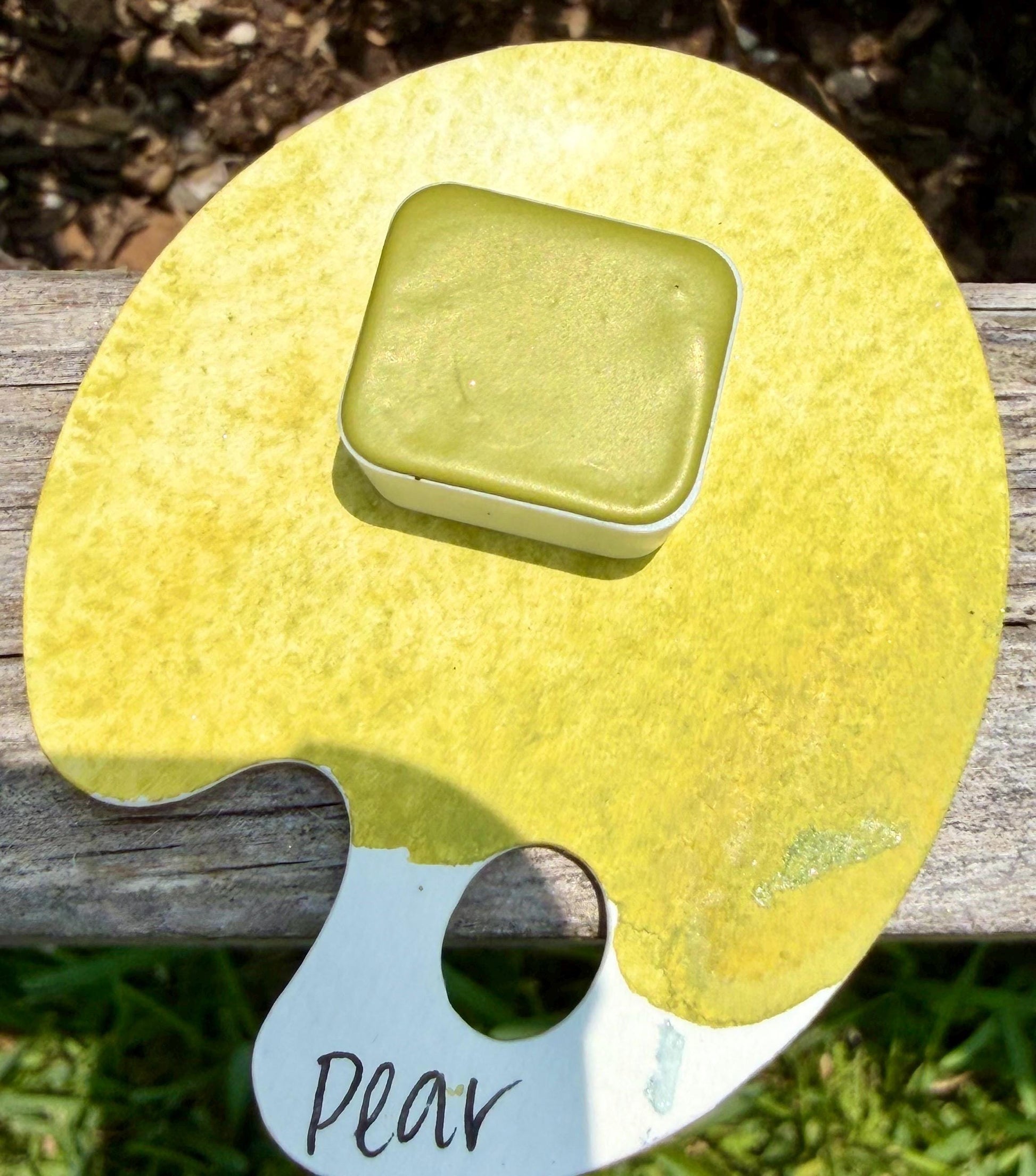 Pear | Handmade Watercolors | Handmade Paint | Watercolors | Watercolor Artist | Granulating Watercolor