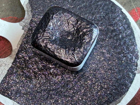 Black Cherry | Large Particle Mica | Handmade Watercolors | Handmade Paint | Watercolors | Watercolor Artist | Handmade Watercolor |
