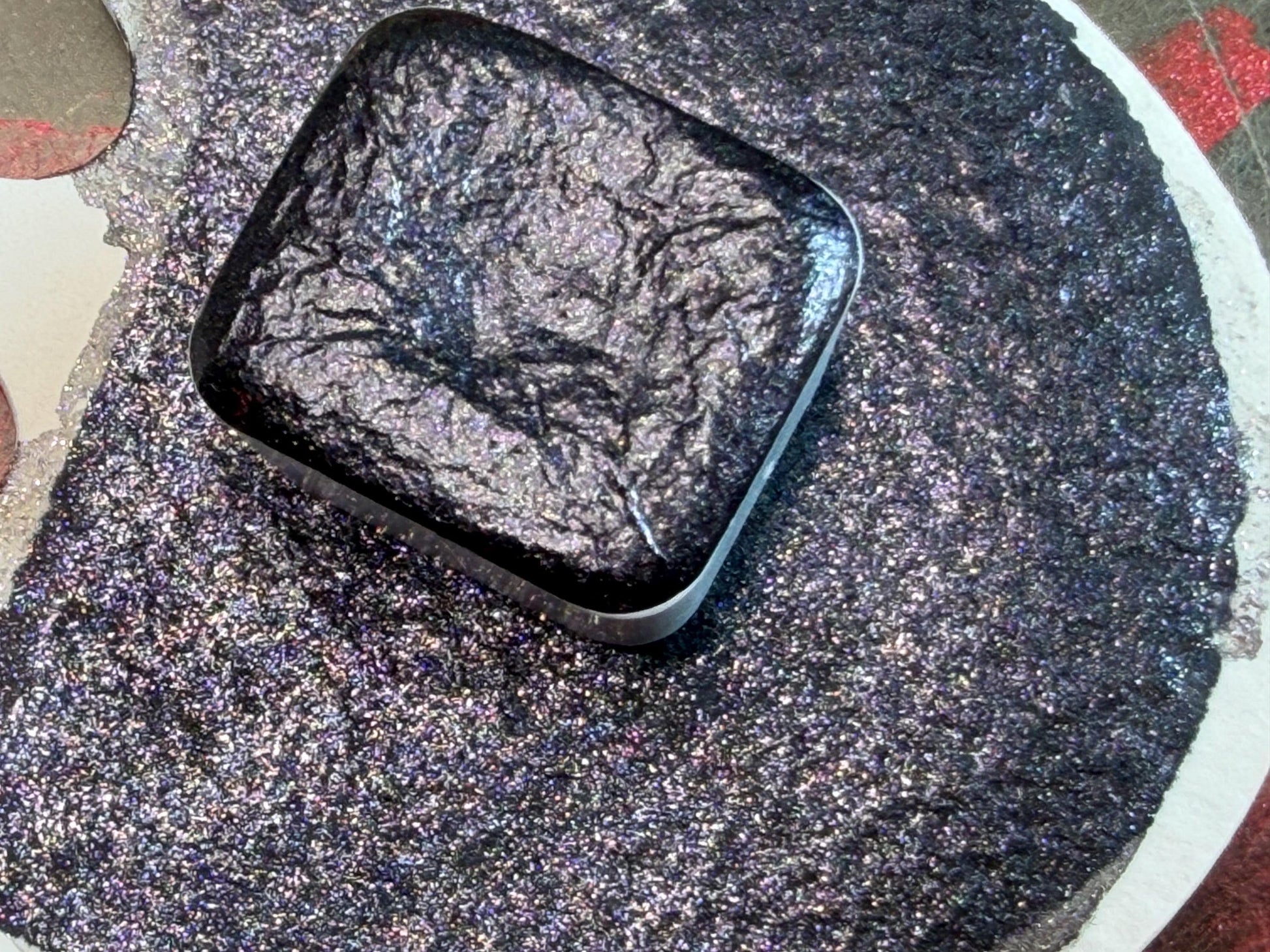 Black Cherry | Large Particle Mica | Handmade Watercolors | Handmade Paint | Watercolors | Watercolor Artist | Handmade Watercolor |